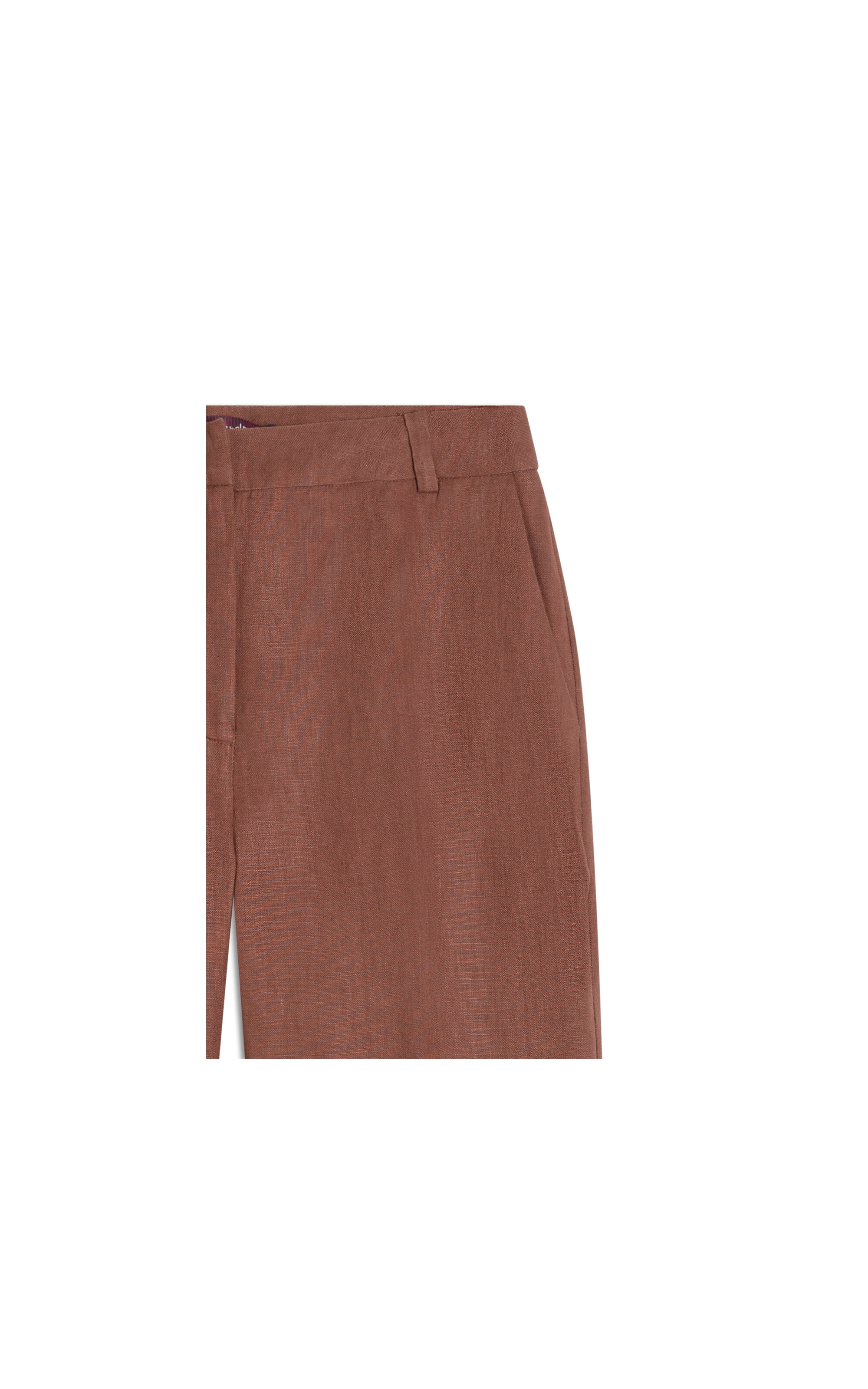 Calça  Puro Linho Reta Tabaco