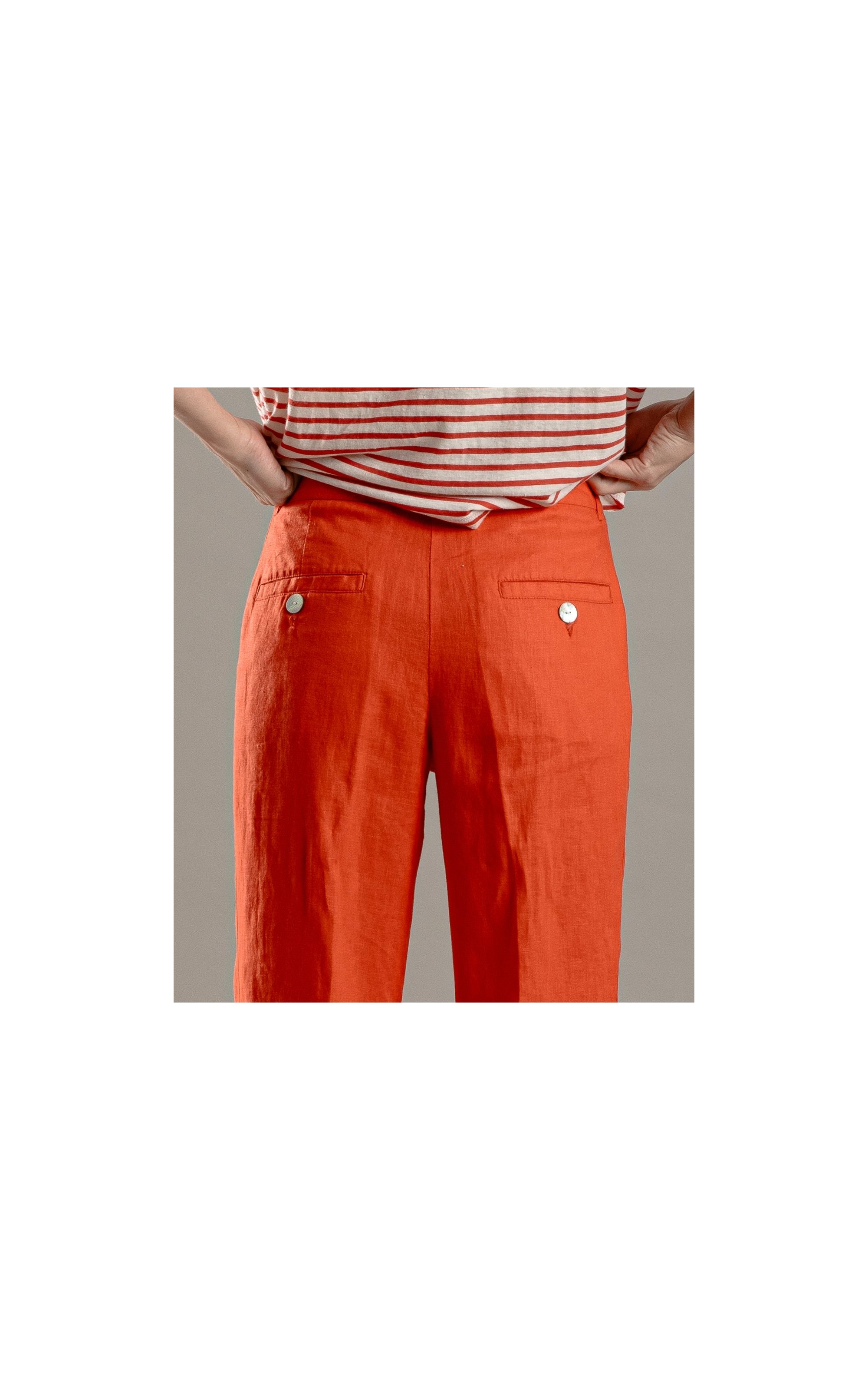 Calça Puro Linho  Riva Vermelho