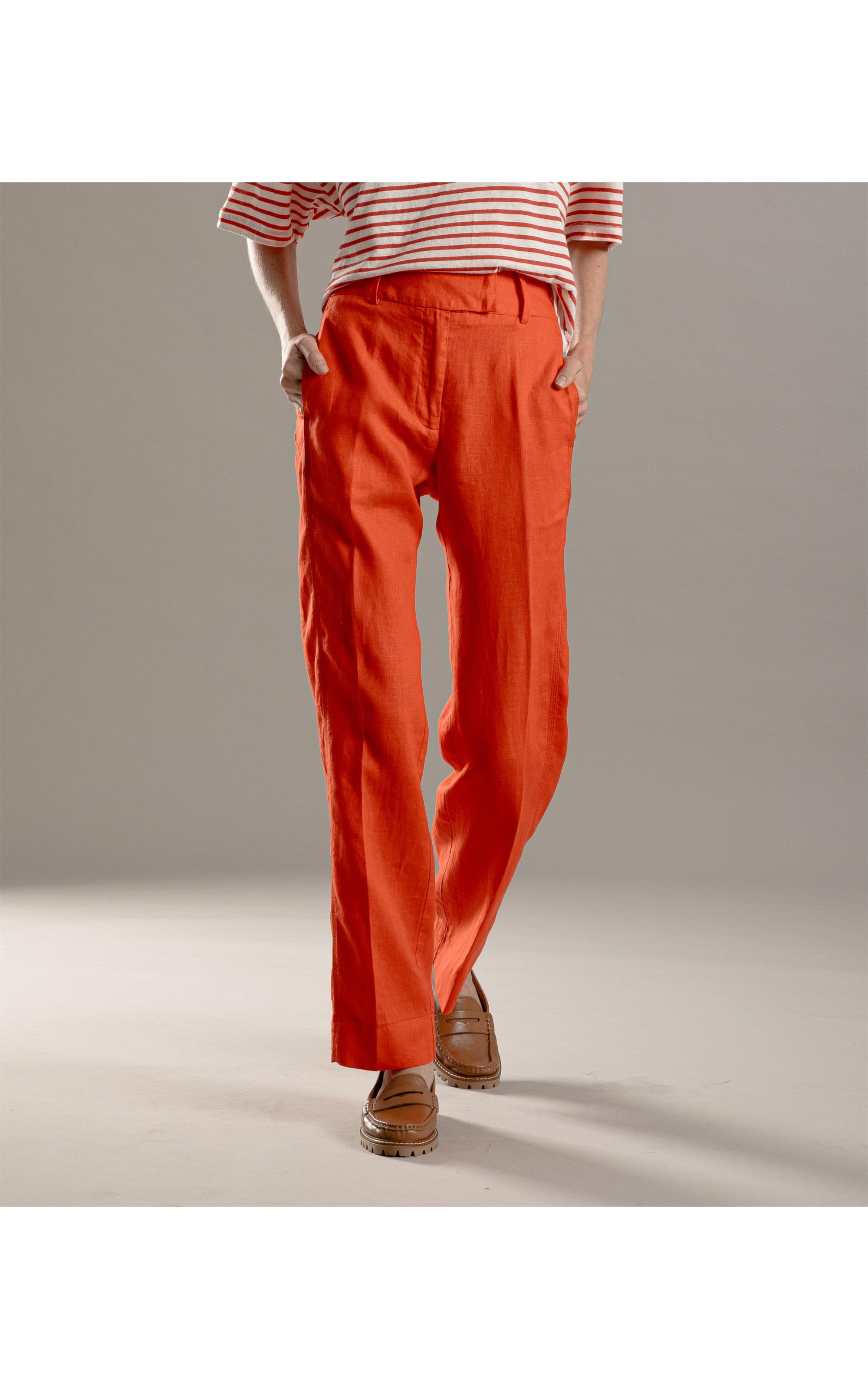 Calça  Puro Linho  Riva Vermelho
