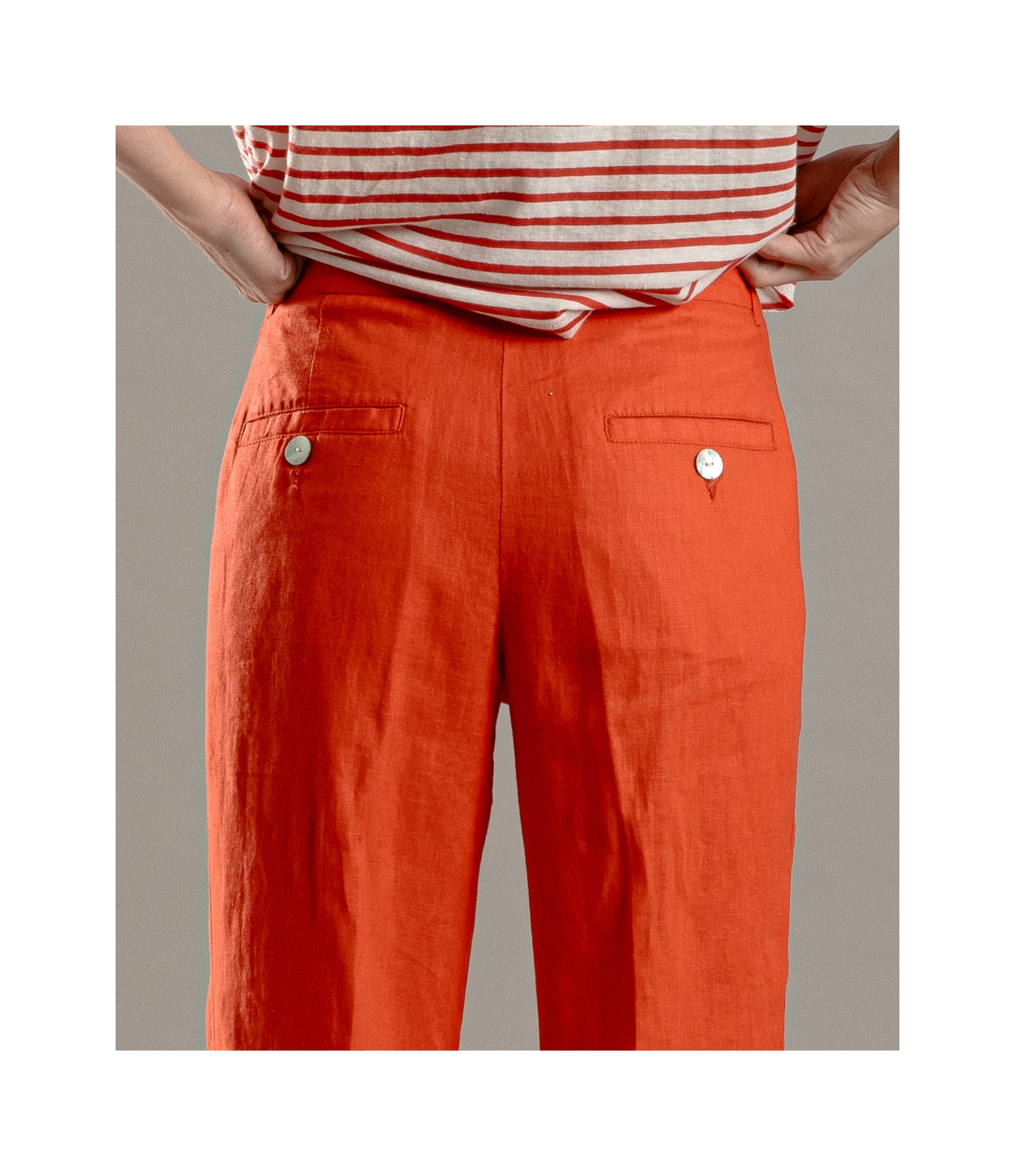 Calça  Puro Linho  Riva Vermelho