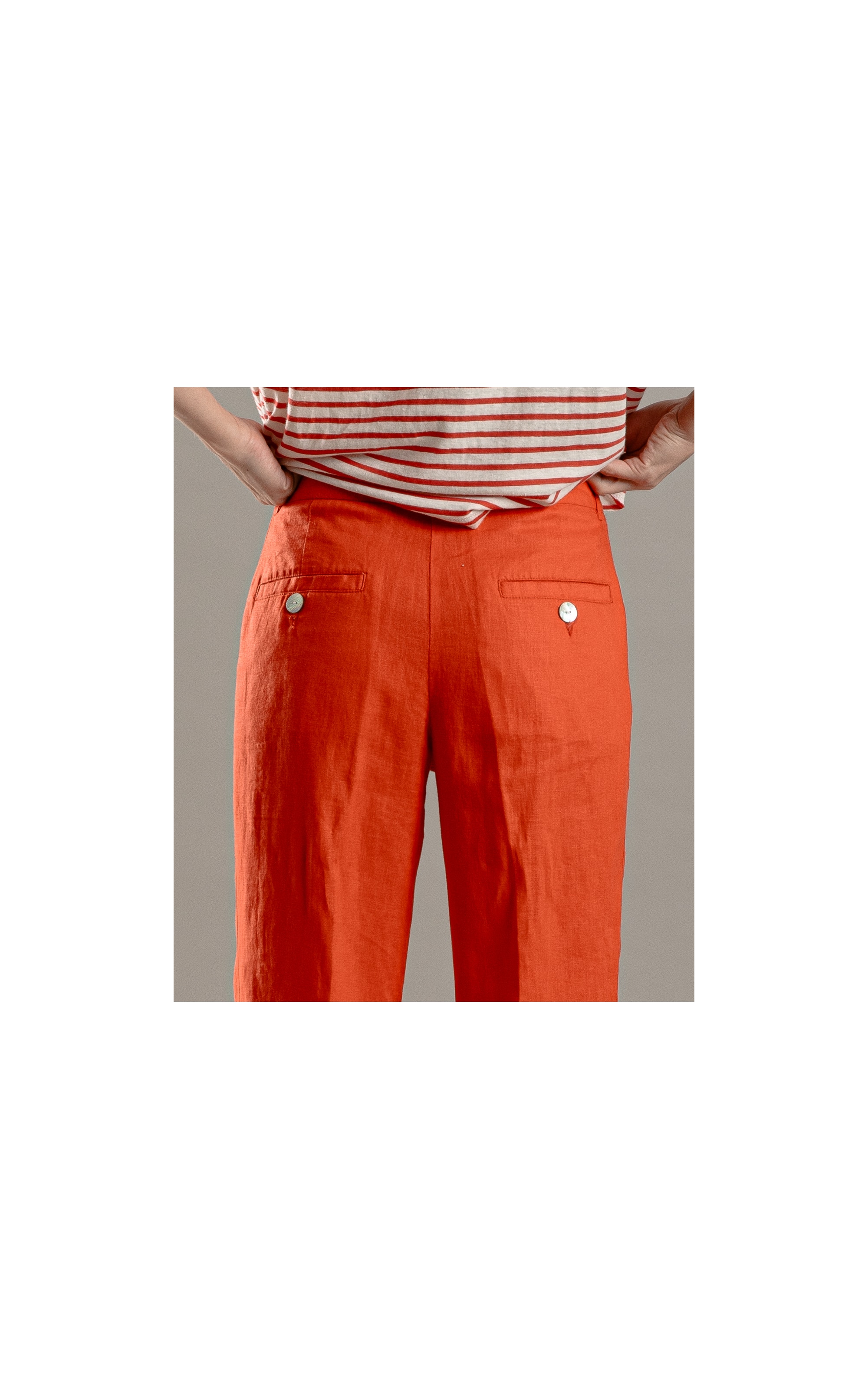 Calça  Puro Linho  Riva Vermelho