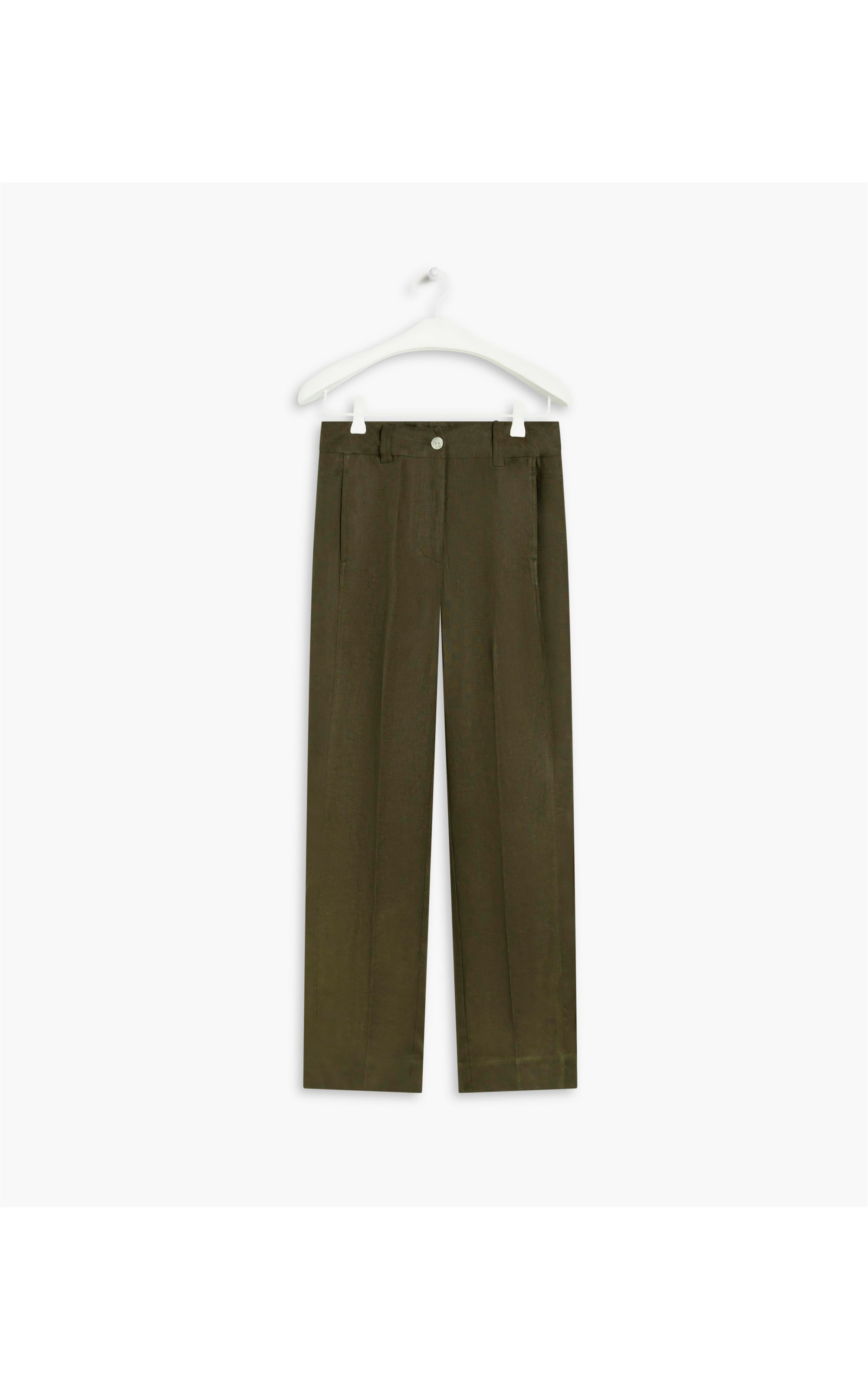 Calça  Puro Linho  Savoia Verde Militar