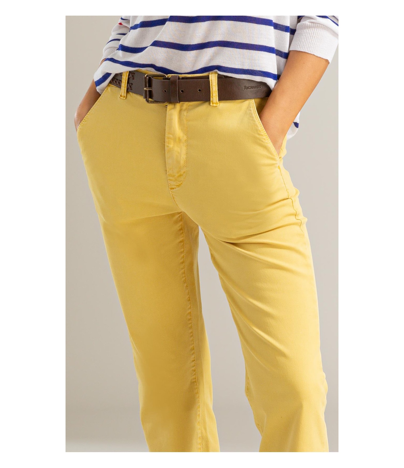 Calca Rain Chino Reta Mostarda