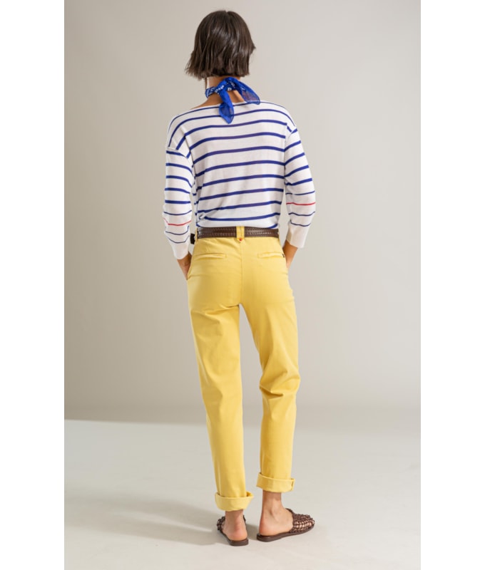 Calca Rain Chino Reta Mostarda