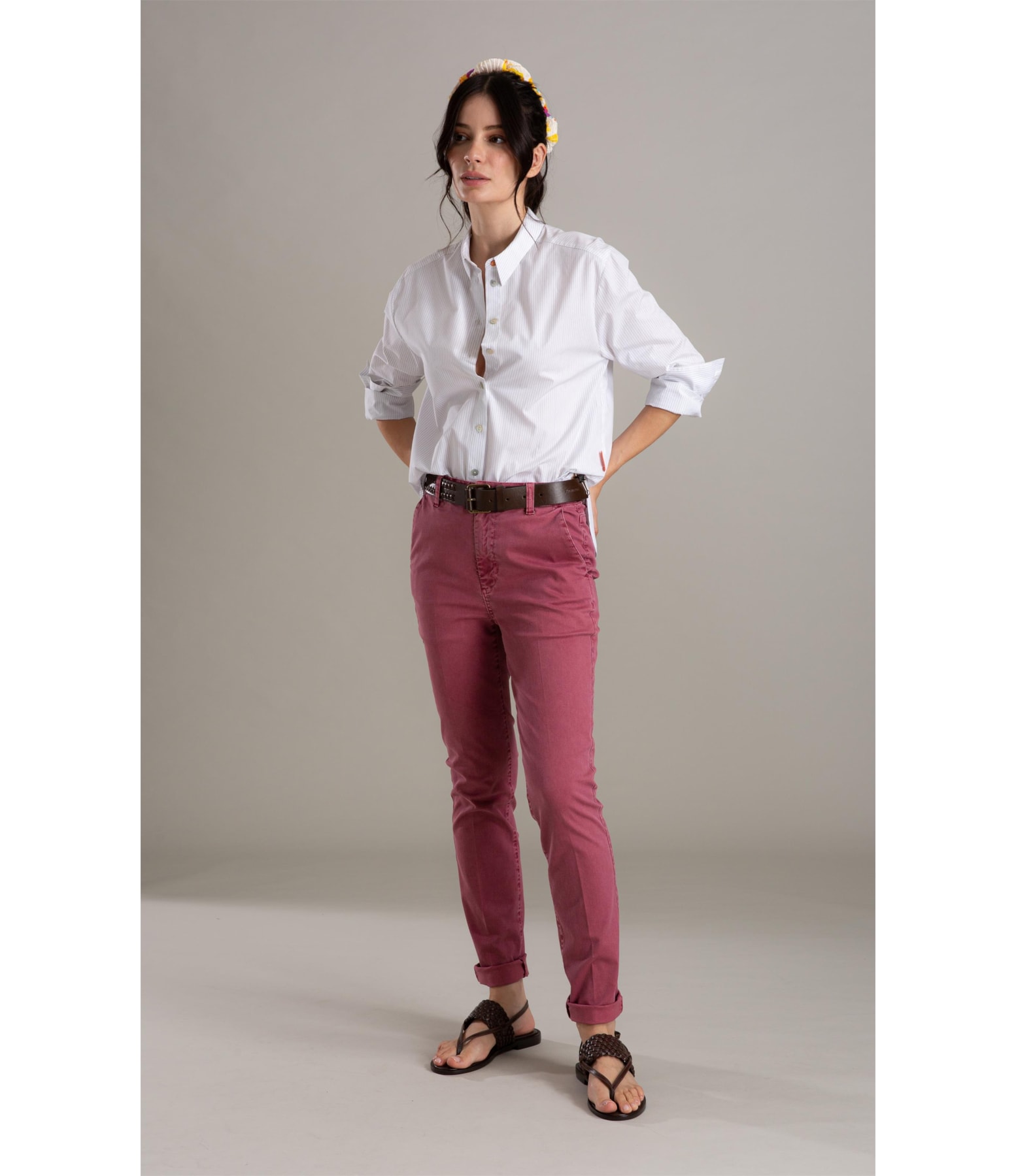 Calça Rain Slim Mauve