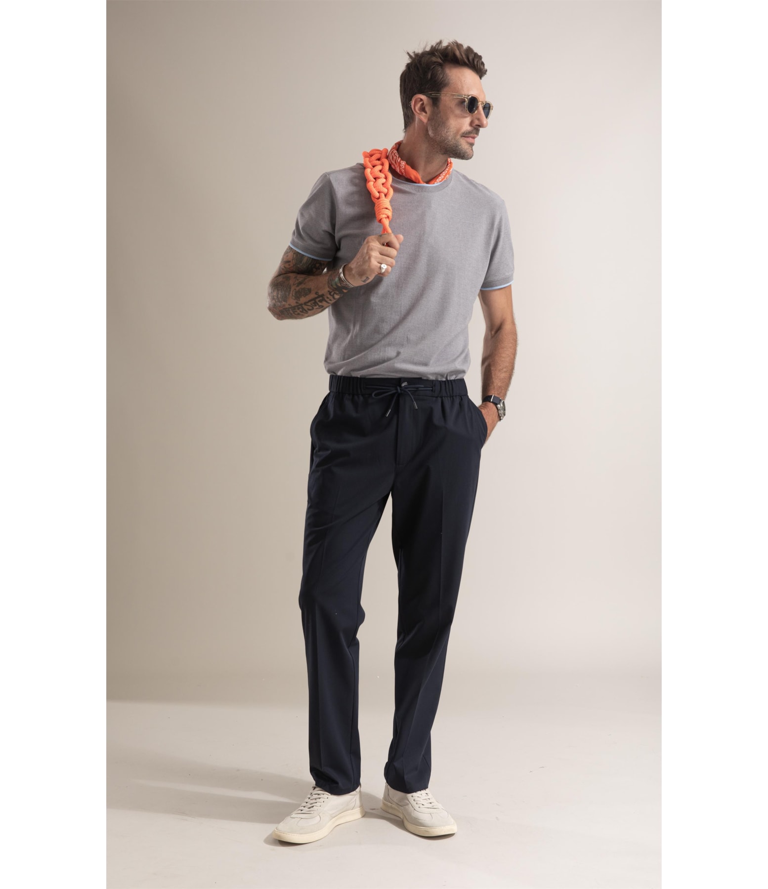 Calça Relax Basic Fit Dark Navy