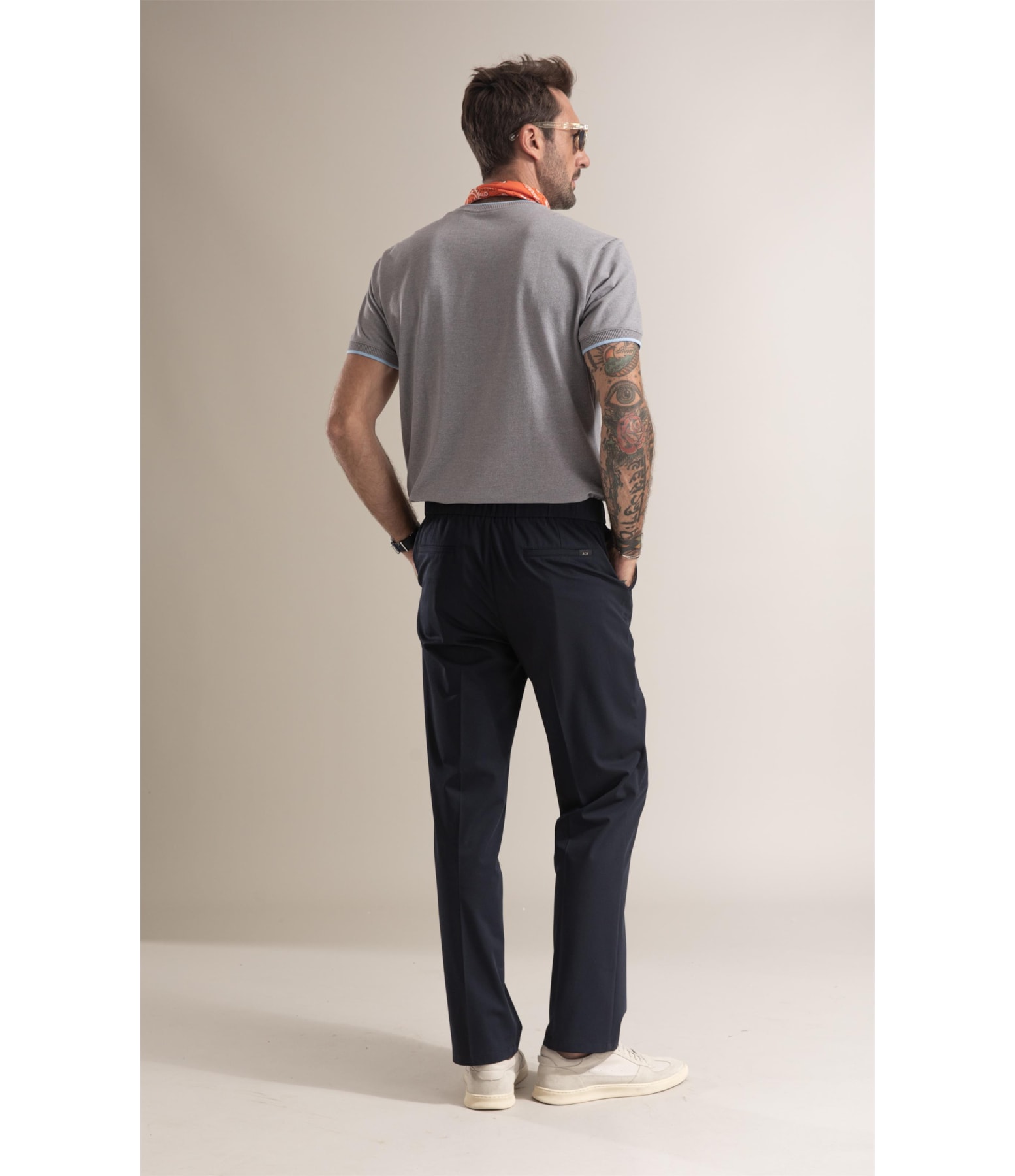 Calça Relax Basic Fit Dark Navy