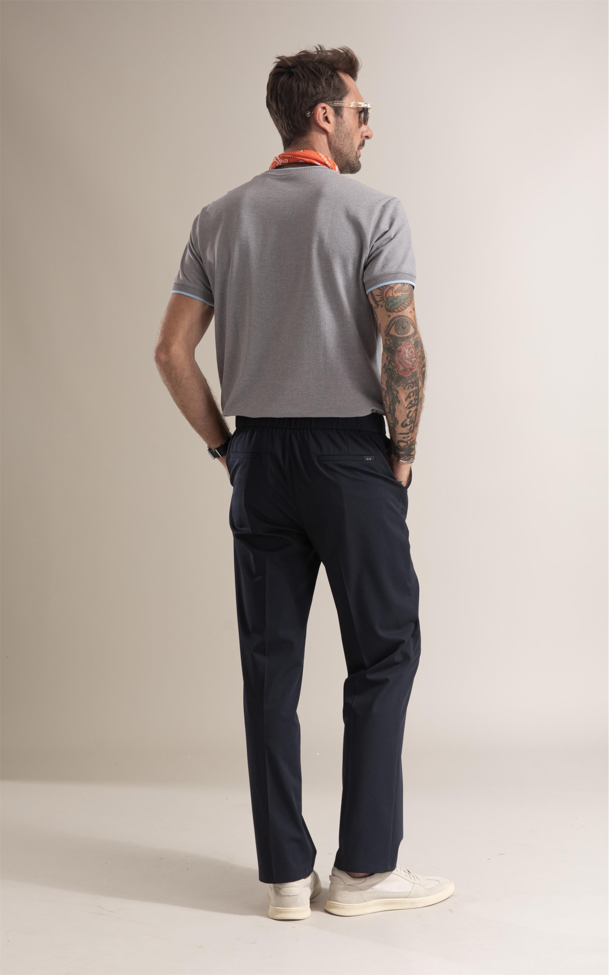 Calça Relax Basic Fit Dark Navy