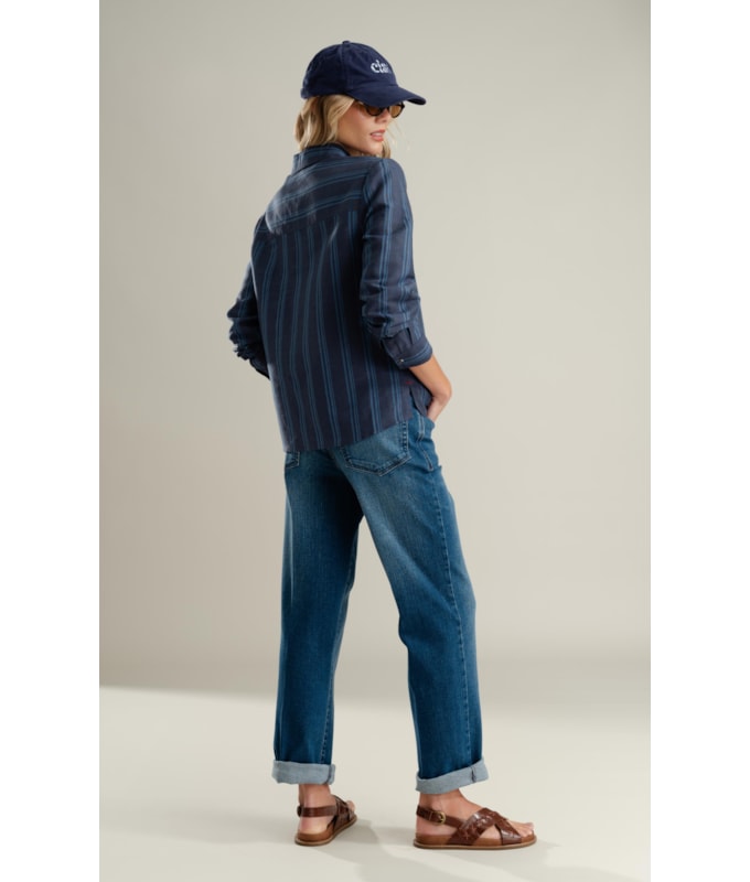 Calça Reta Dark Forest Lav. Médio