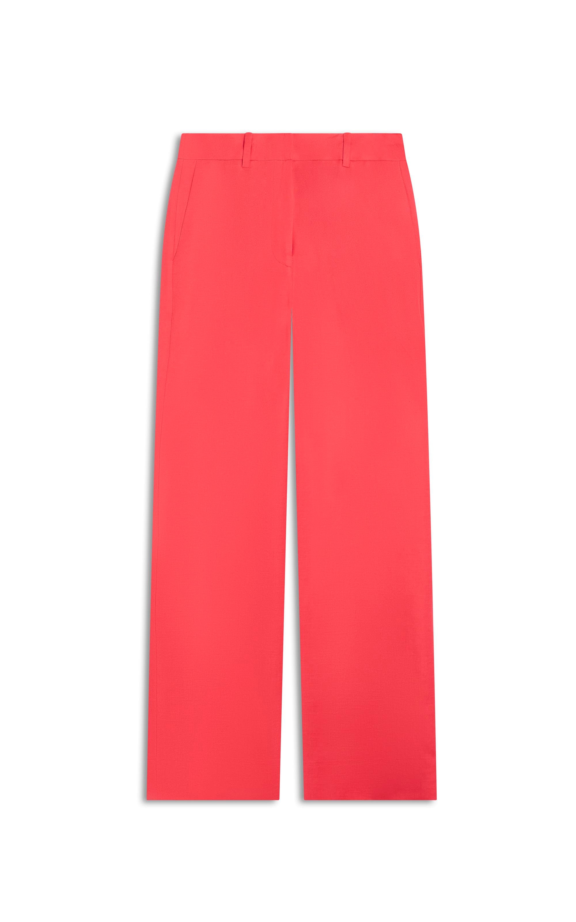 Calca Reta Linho Blend Coral
