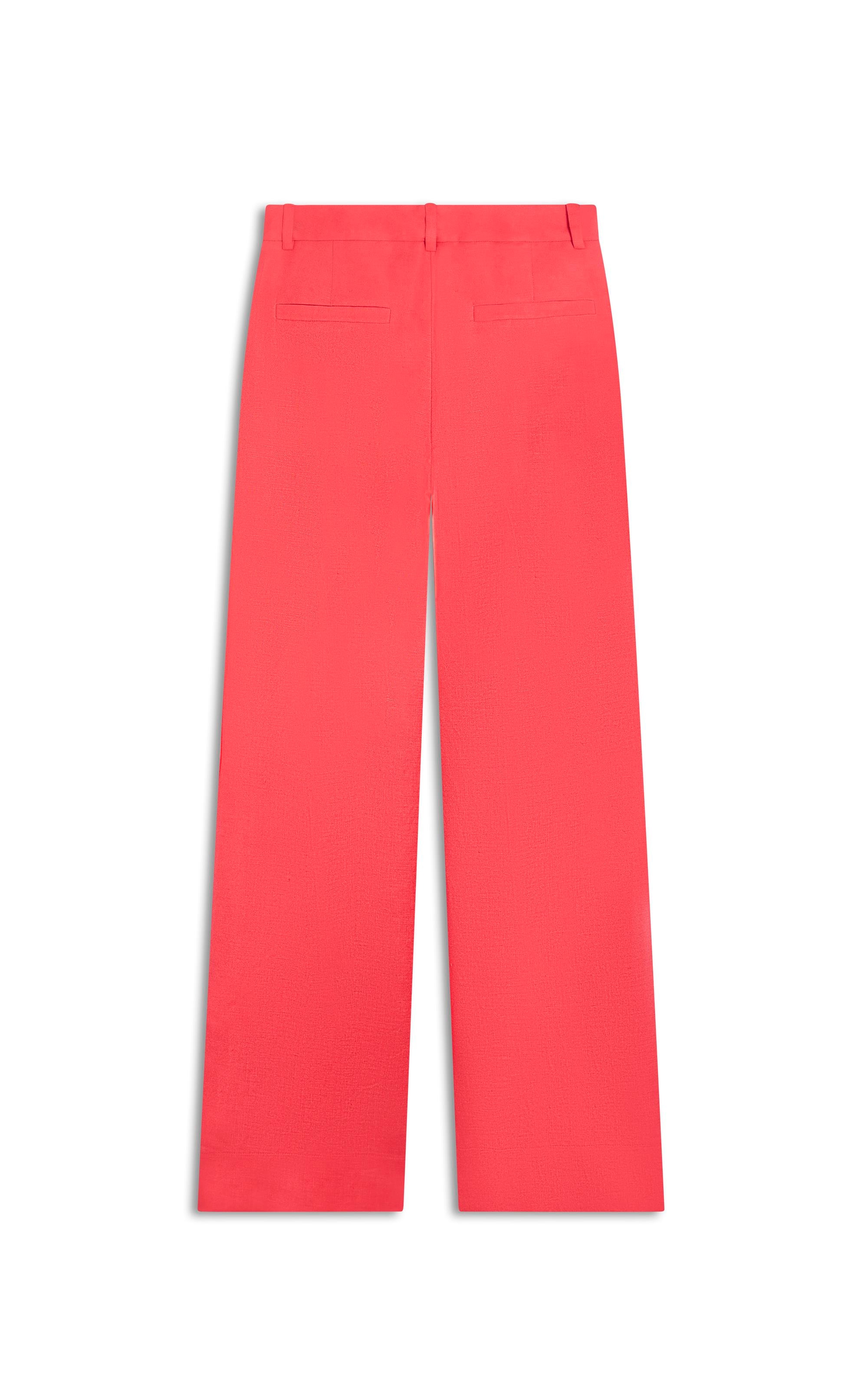 Calca Reta Linho Blend Coral