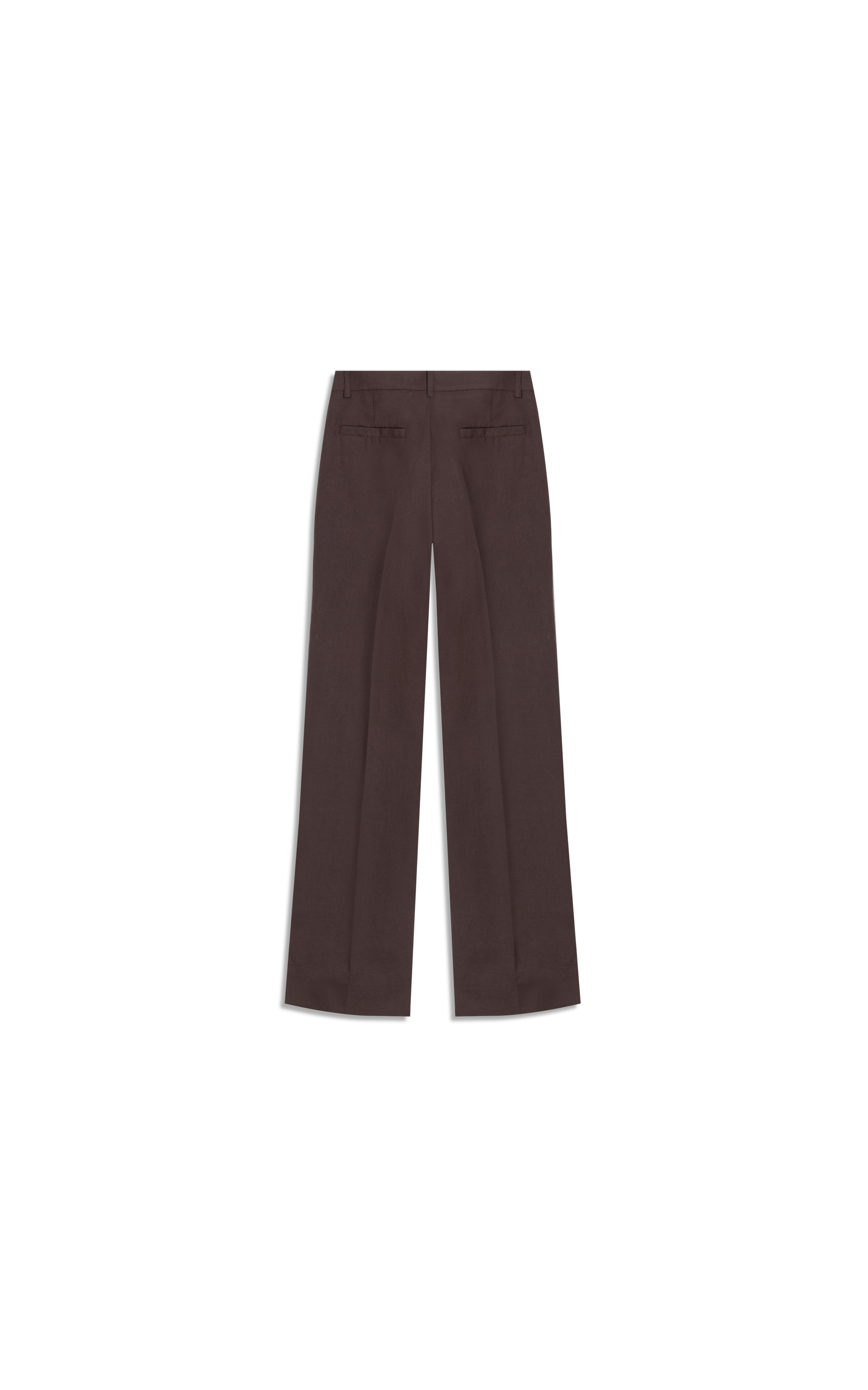 Calca Reta Linho Blend Marrom