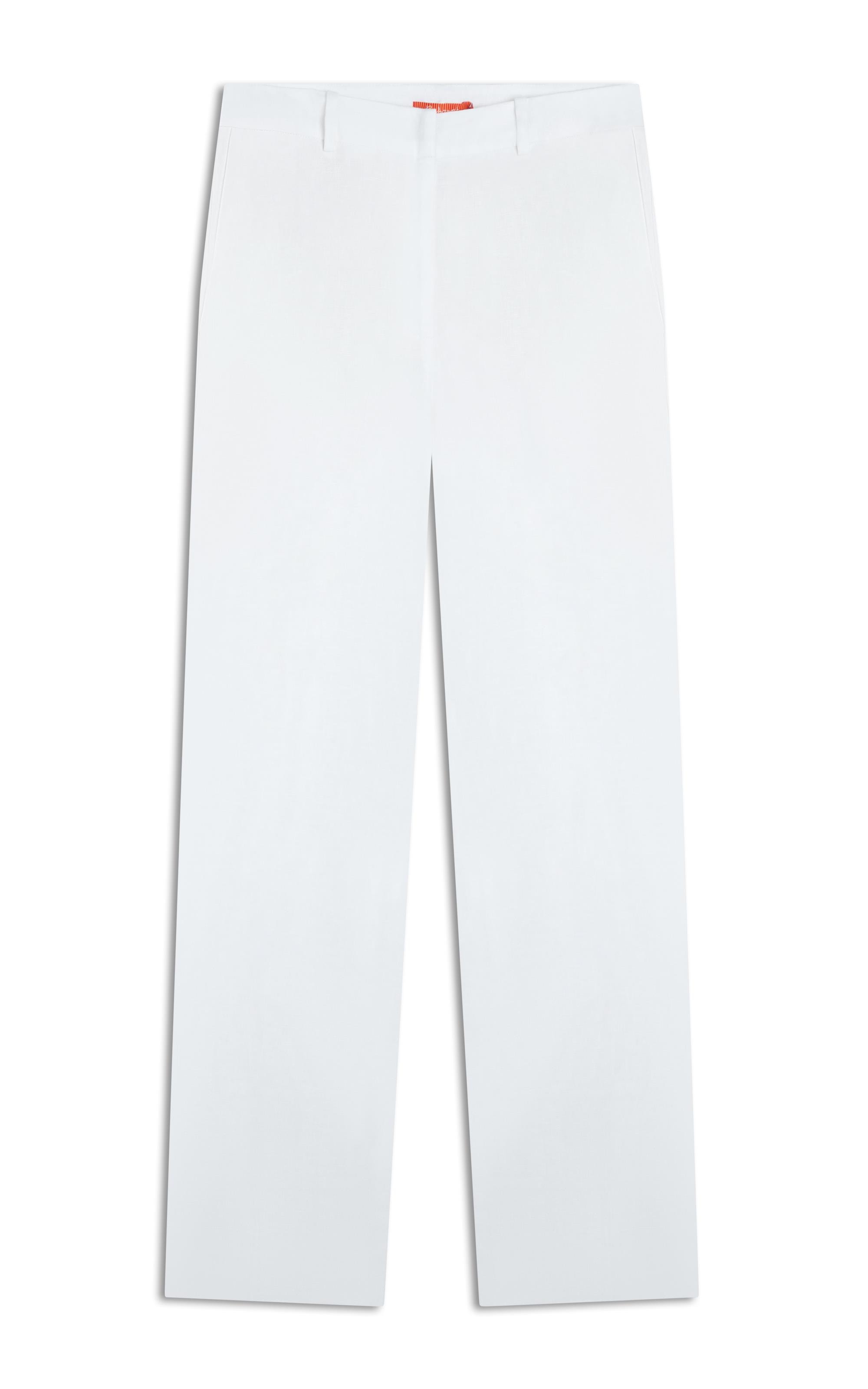 Calça Reta Puro Linho Branco