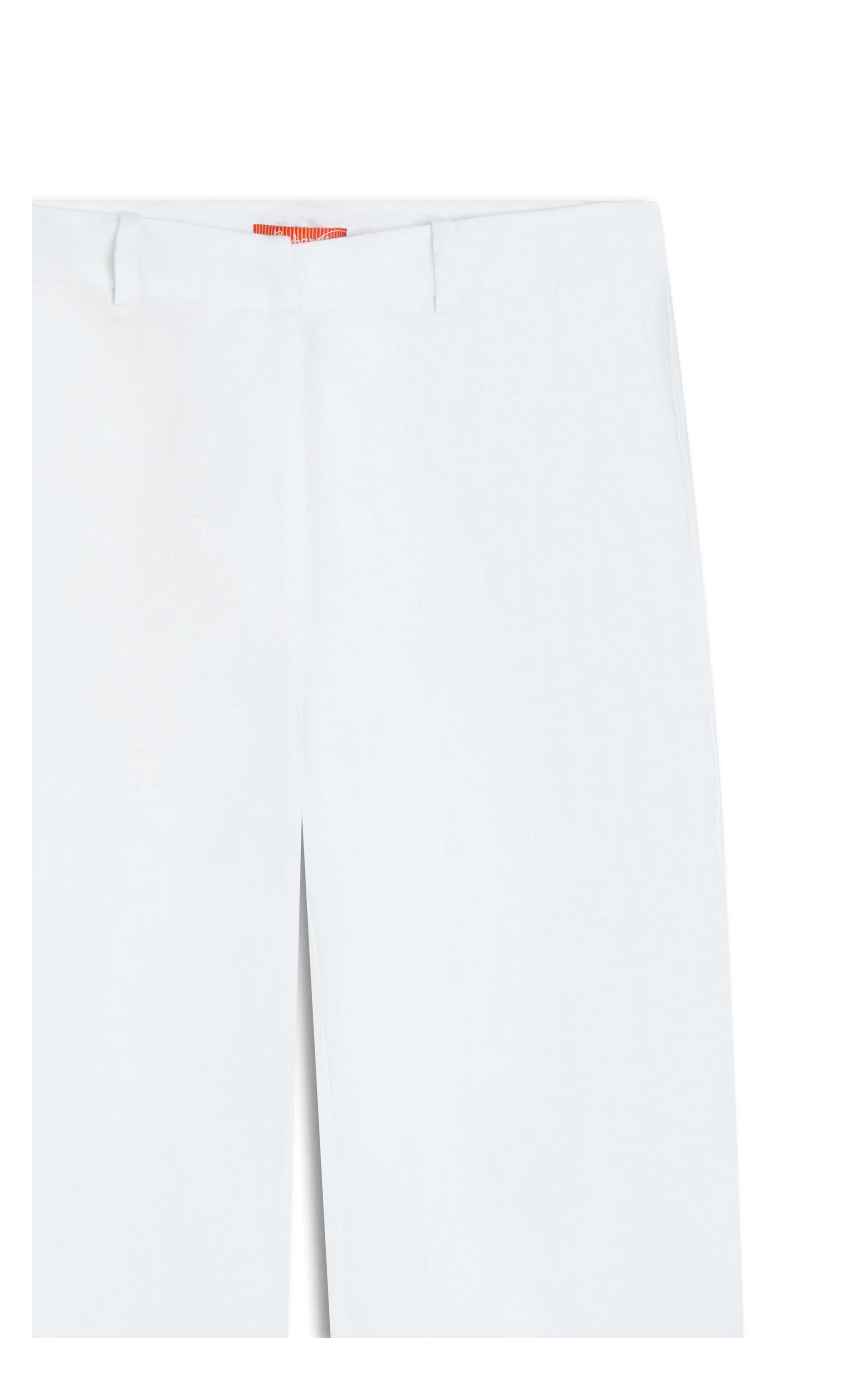 Calça Reta Puro Linho Branco