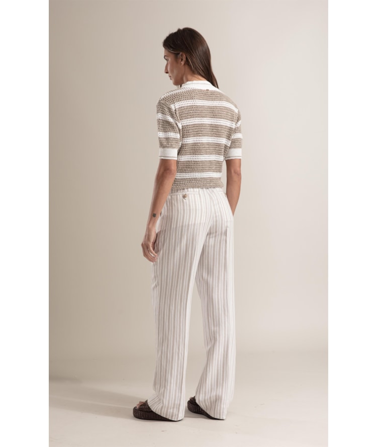 Calça Reta Tolit Linho Blend Natural