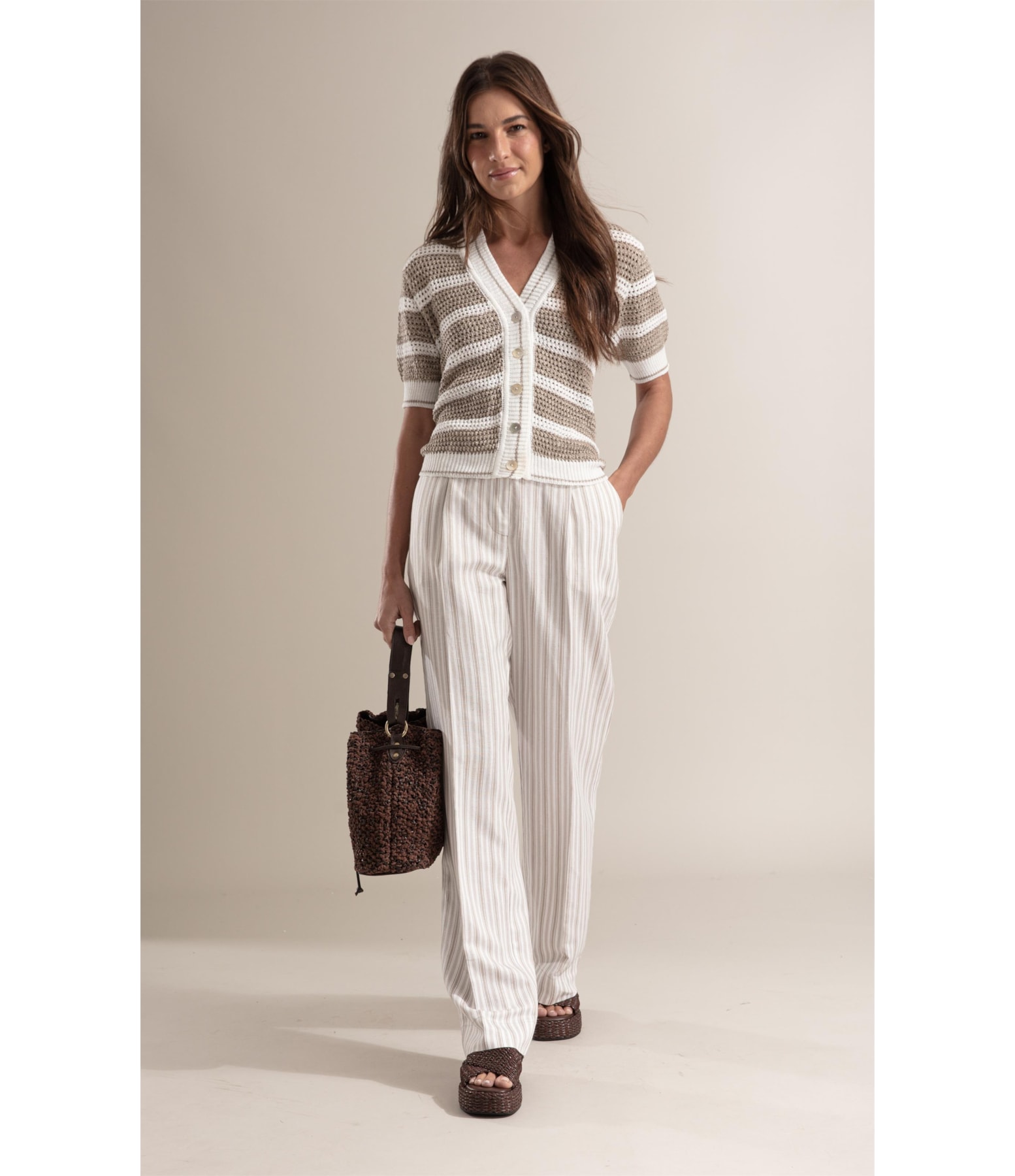 Calça Reta Tolit Linho Blend Natural
