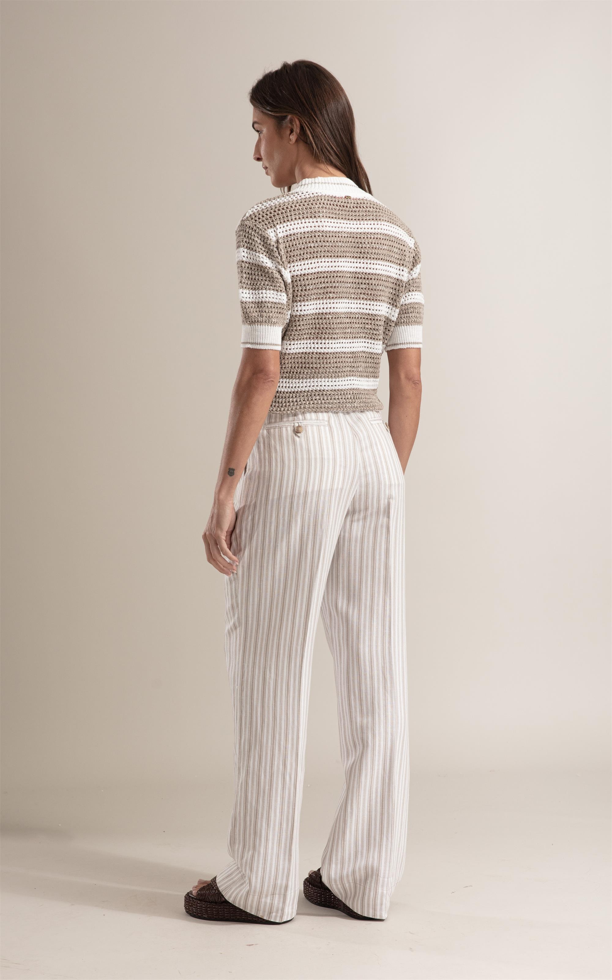 Calça Reta Tolit Linho Blend Natural