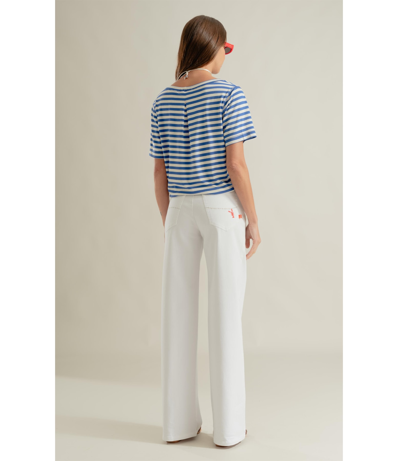 Calça Reta Vintage Denim Lagosta Branco