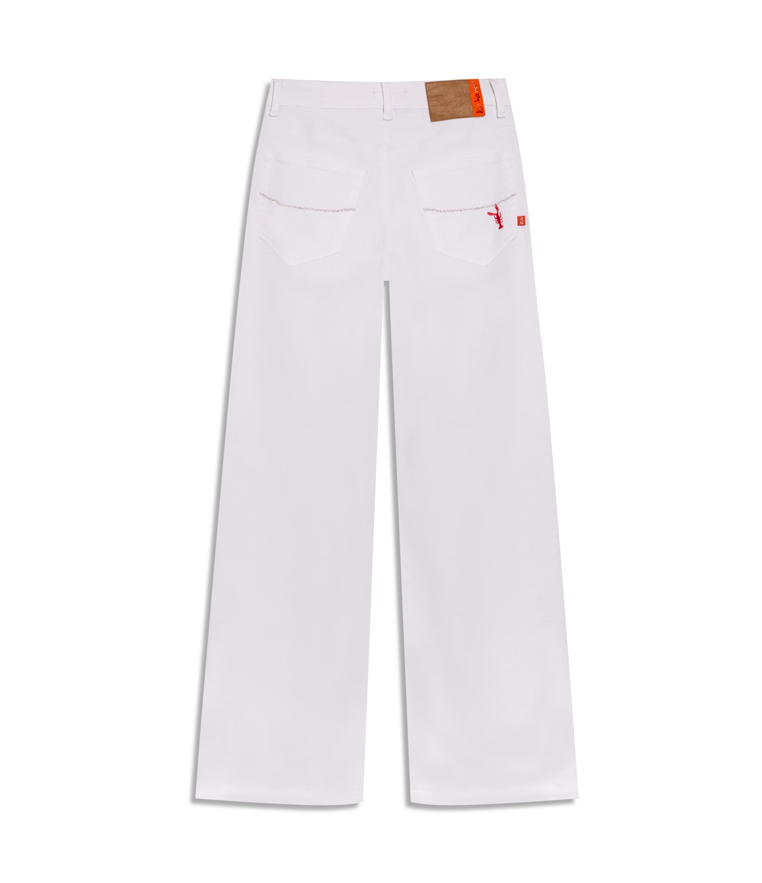 Calça Reta Vintage Denim Lagosta Branco