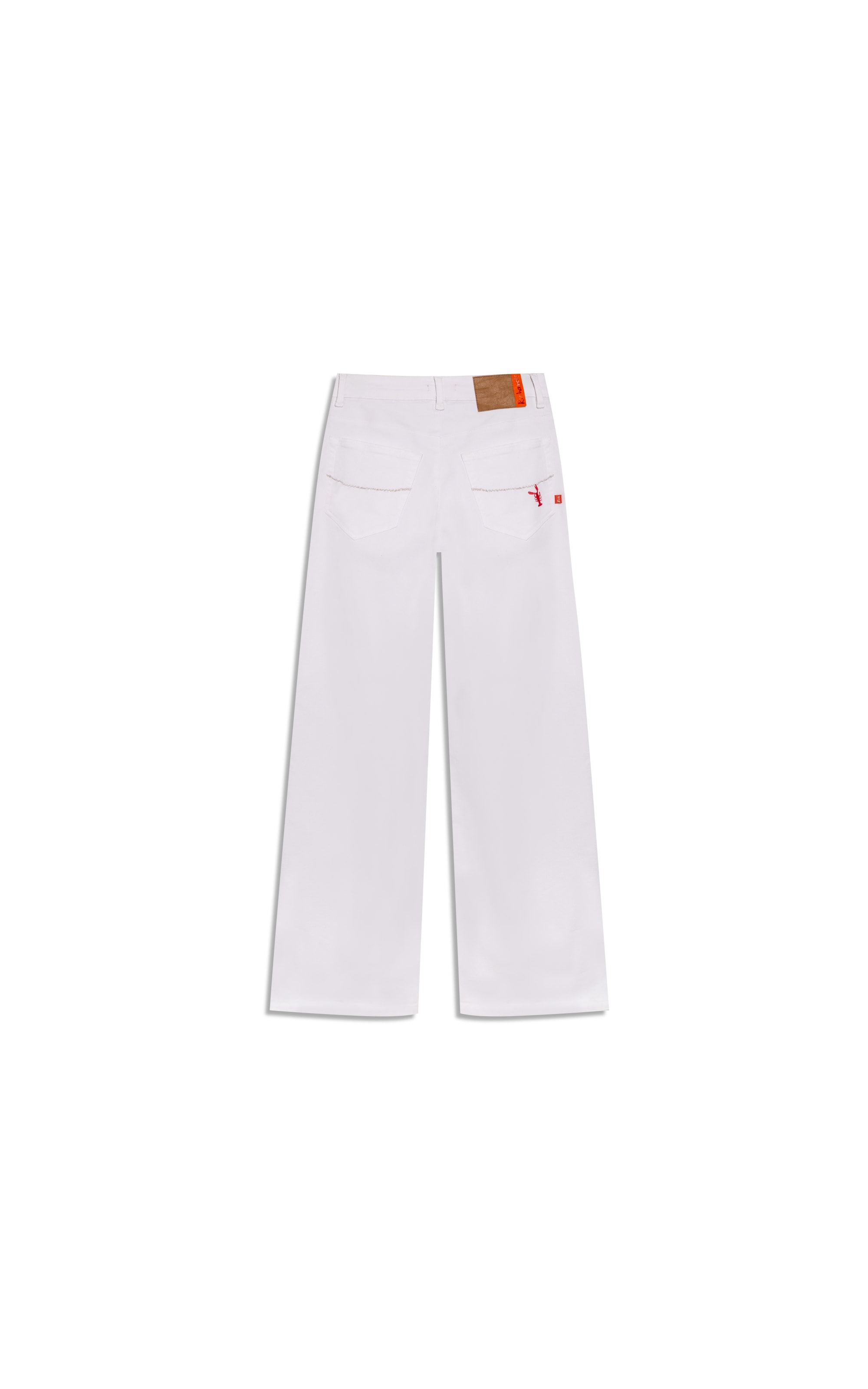 Calça Reta Vintage Denim Lagosta Branco