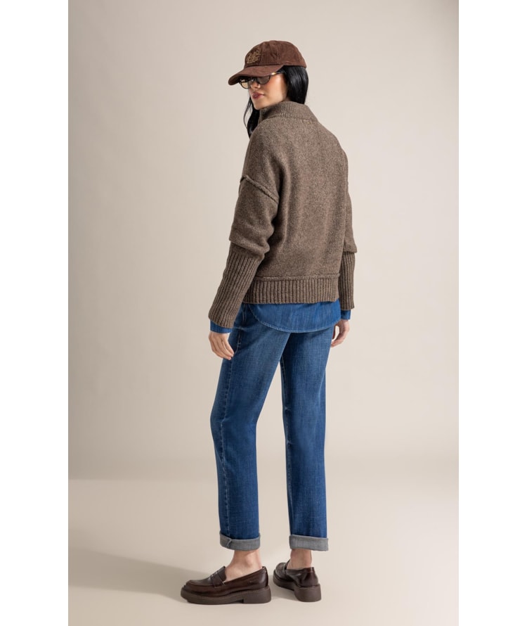 Calca Reta Visco Indigo Double Det Lav.Medio C/ Used