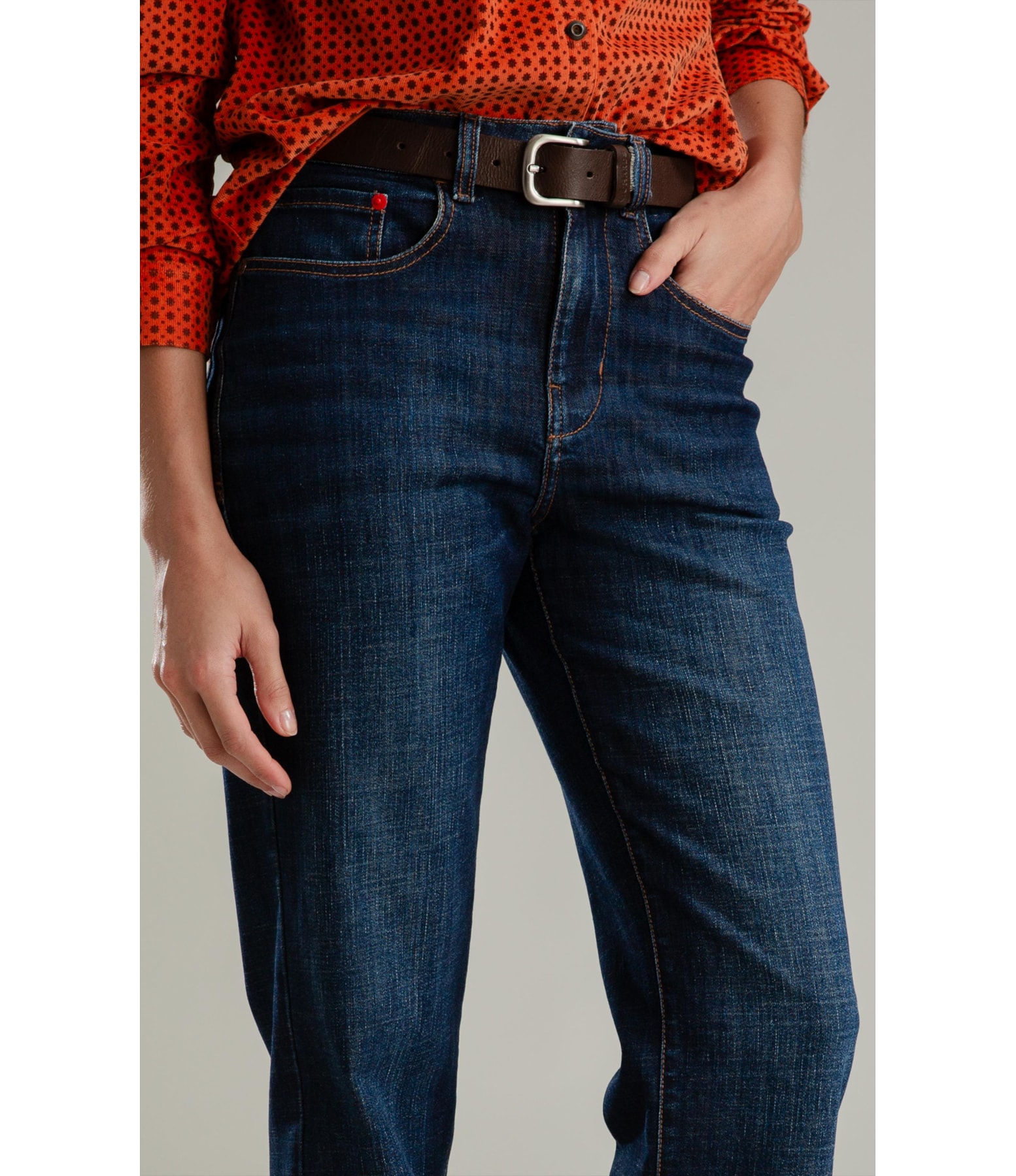 Calça Reta Visco Indigo Lav.Escuro