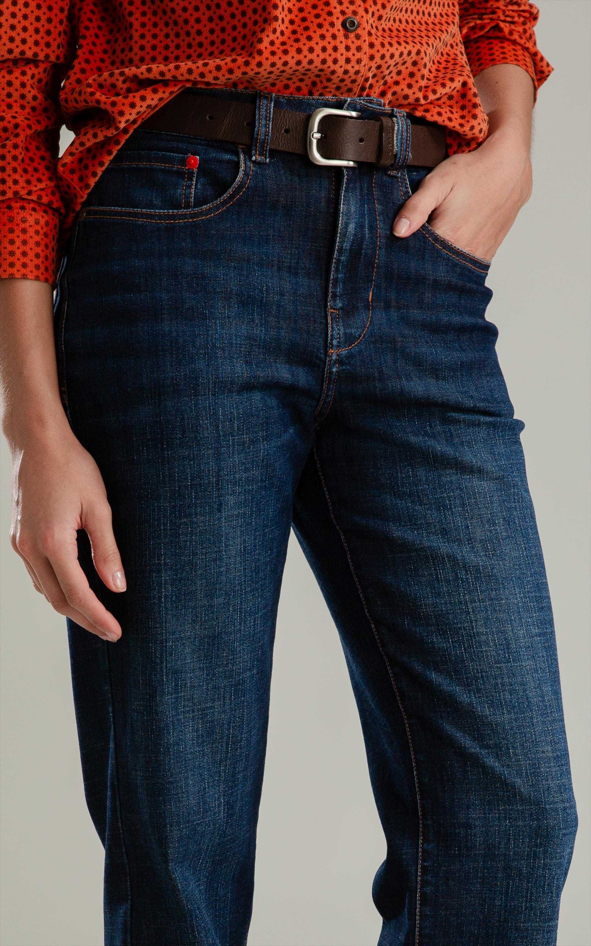 Calça Reta Visco Indigo Lav.Escuro