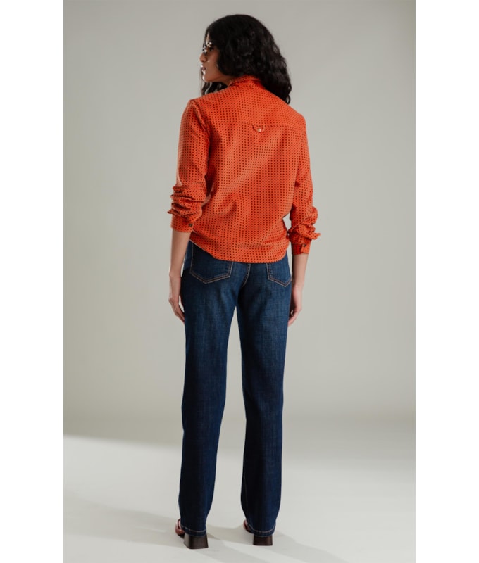 Calça Reta Visco Indigo Lav.Escuro