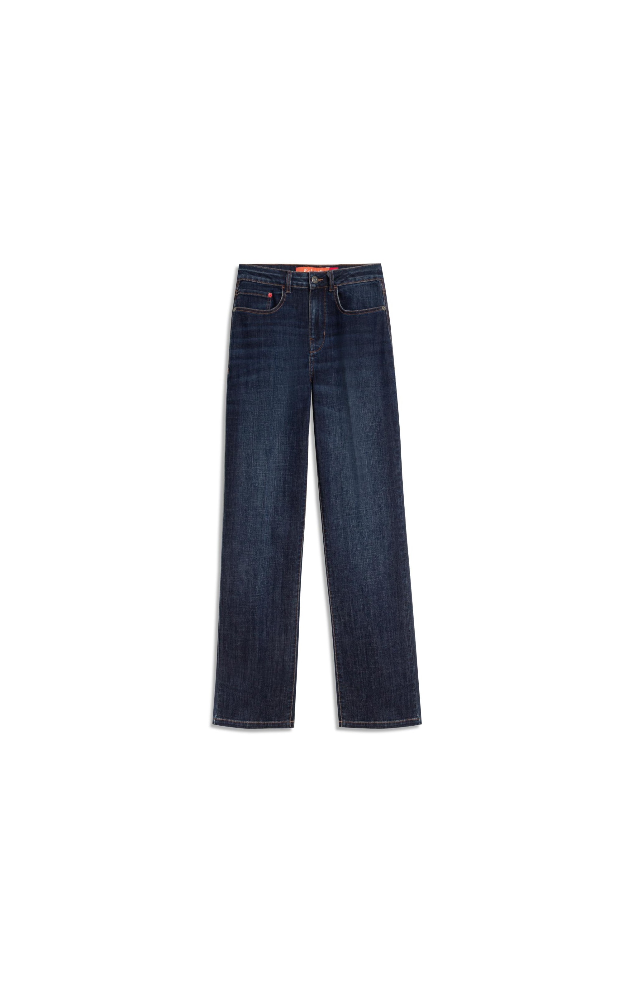 Calça Reta Visco Indigo Lav.Escuro