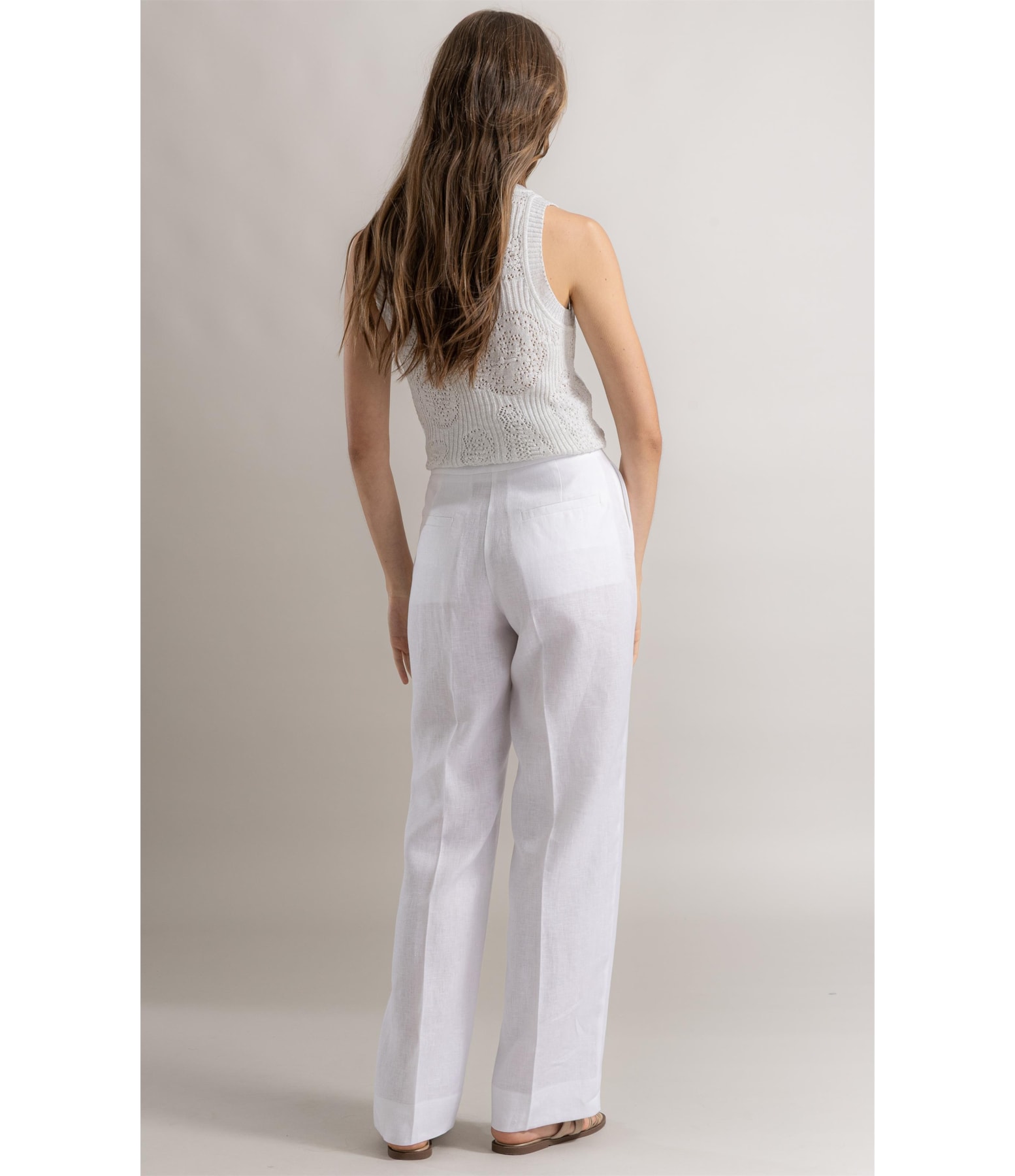 Calça Rosie Reta Linho Branco