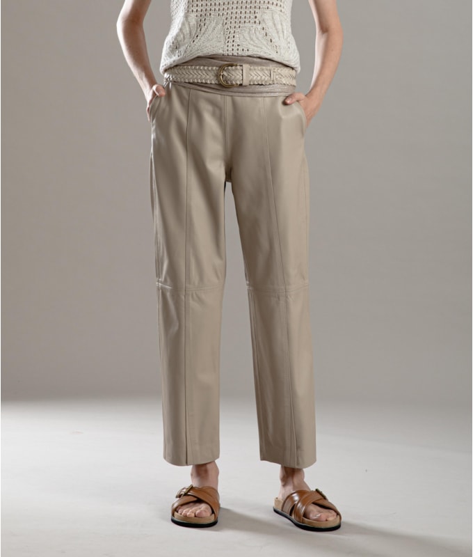 Calça Selina Leather Caqui