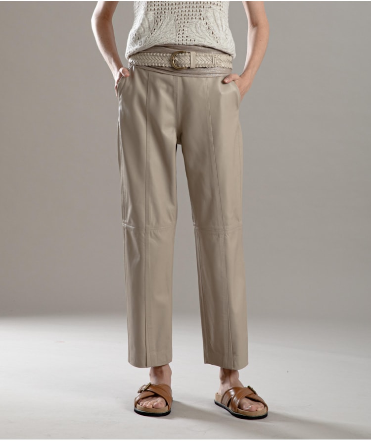 Calça Selina Leather Caqui