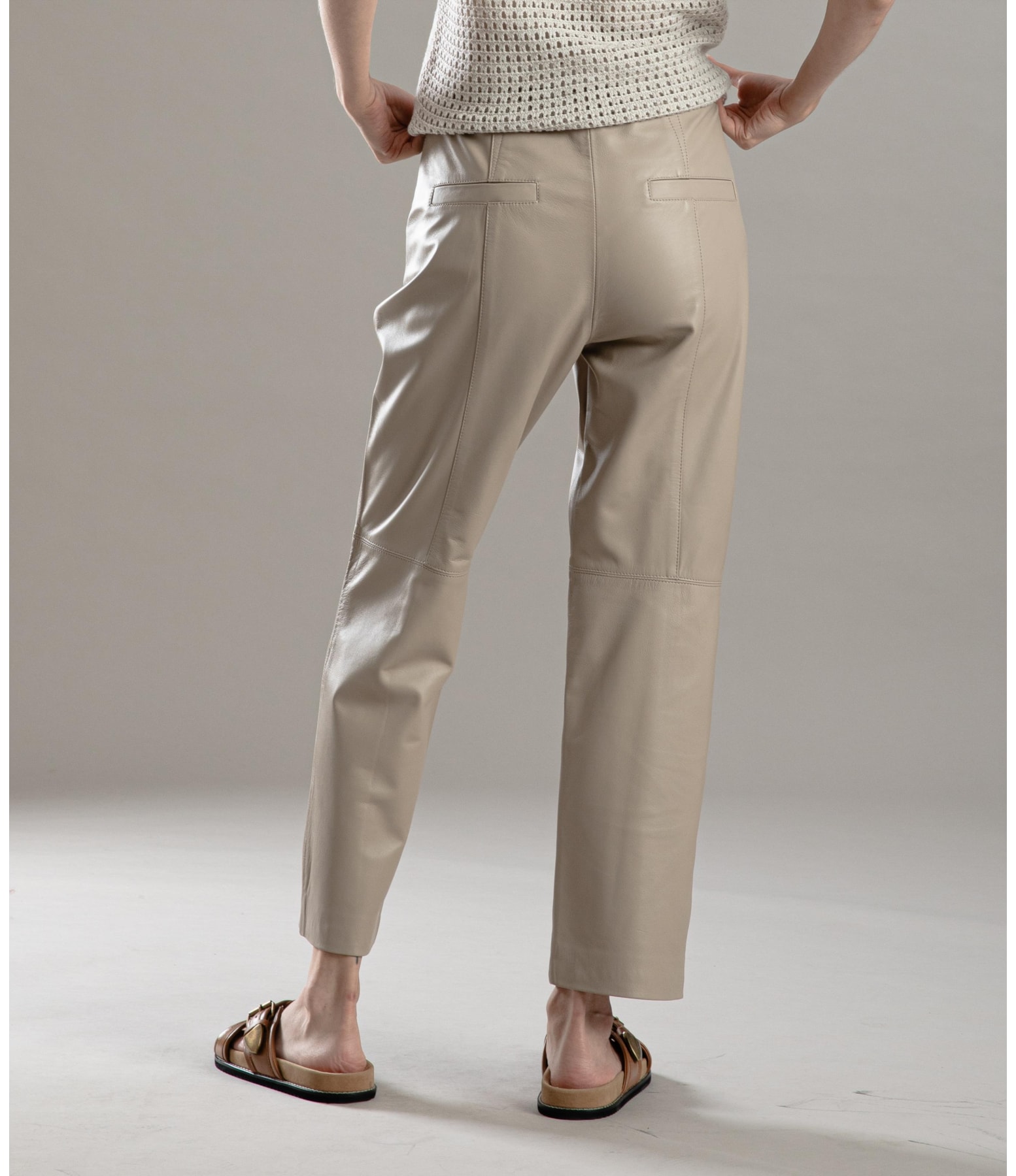 Calça Selina Leather Caqui