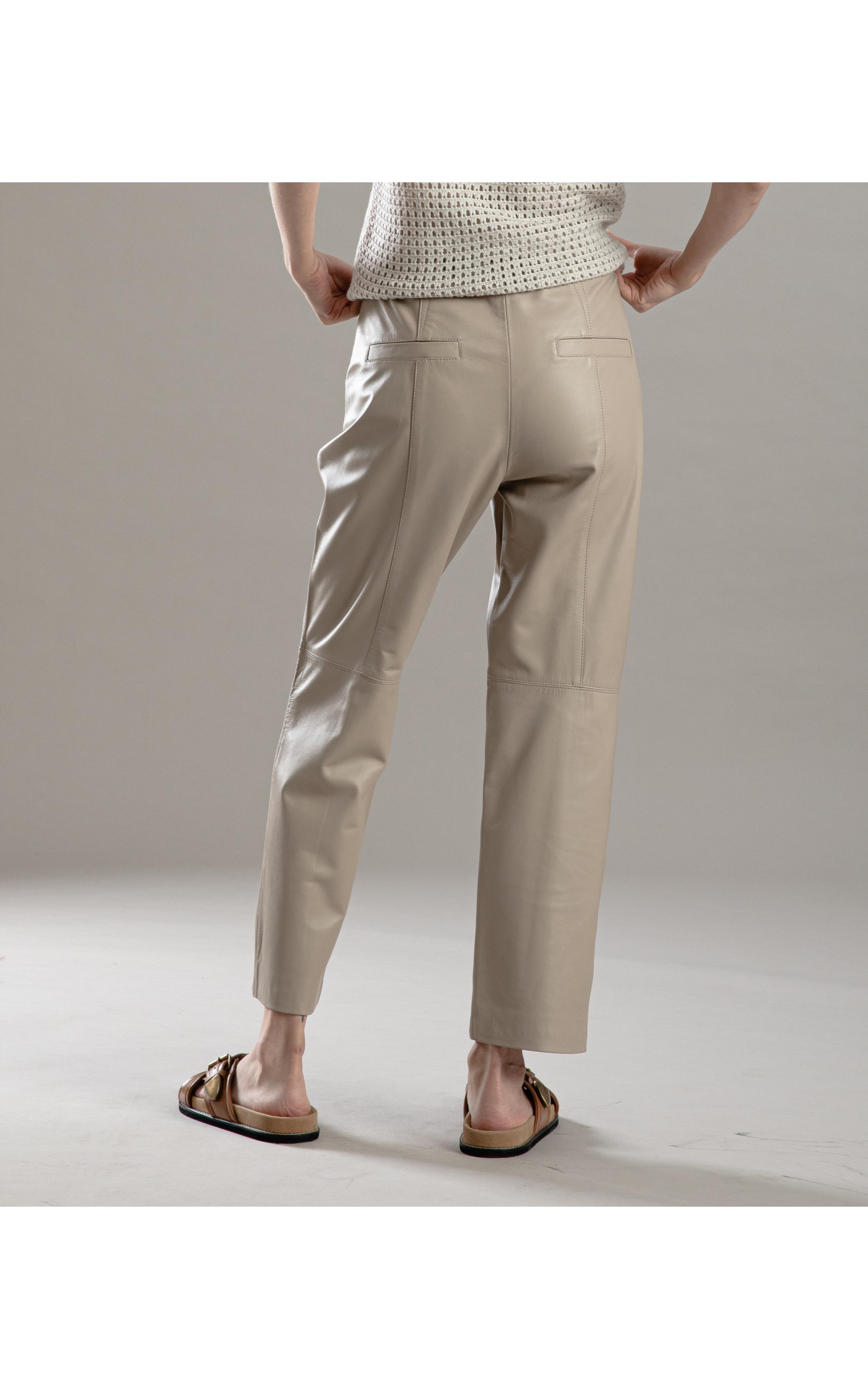 Calça Selina Leather Caqui