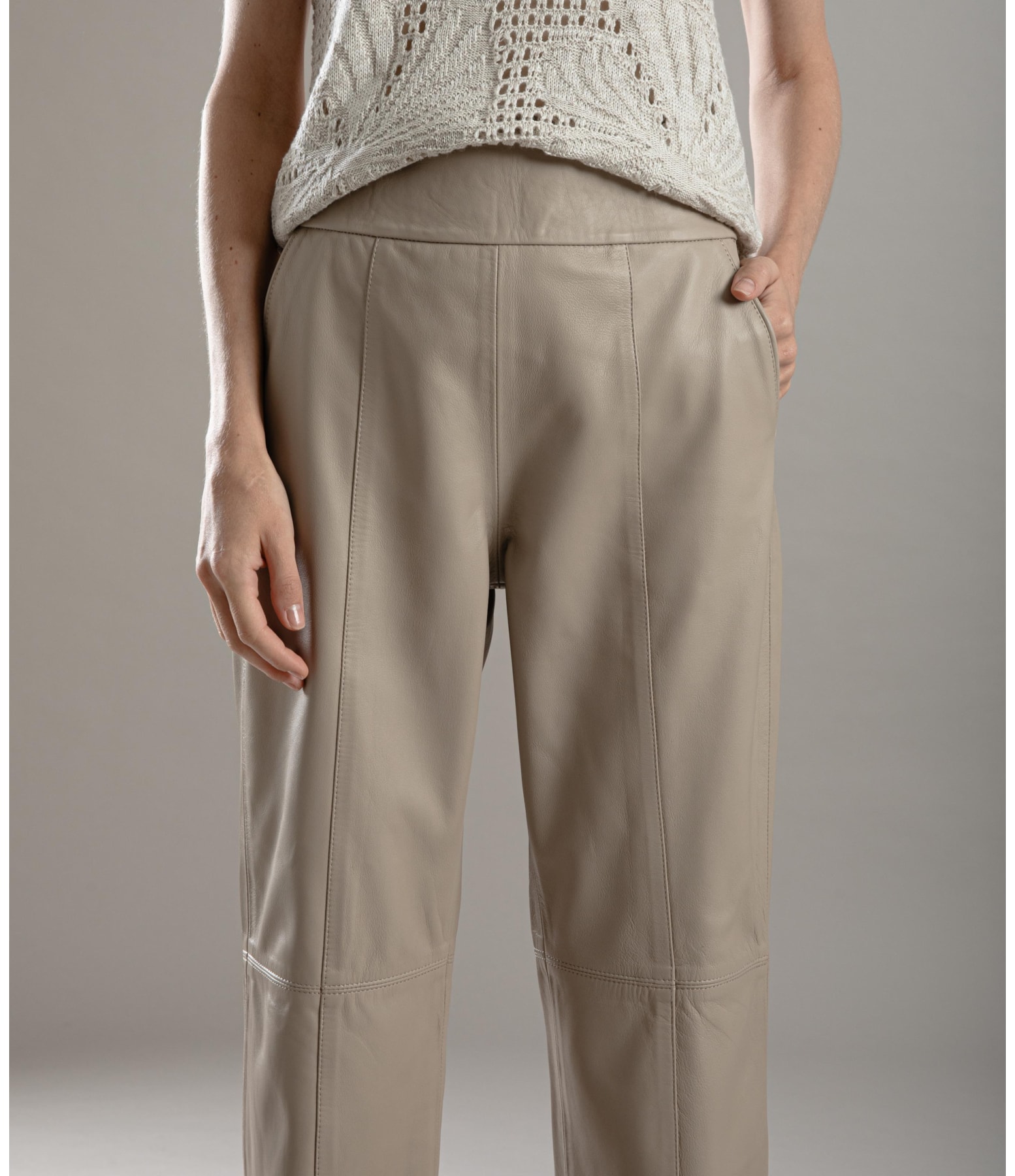 Calça Selina Leather Caqui