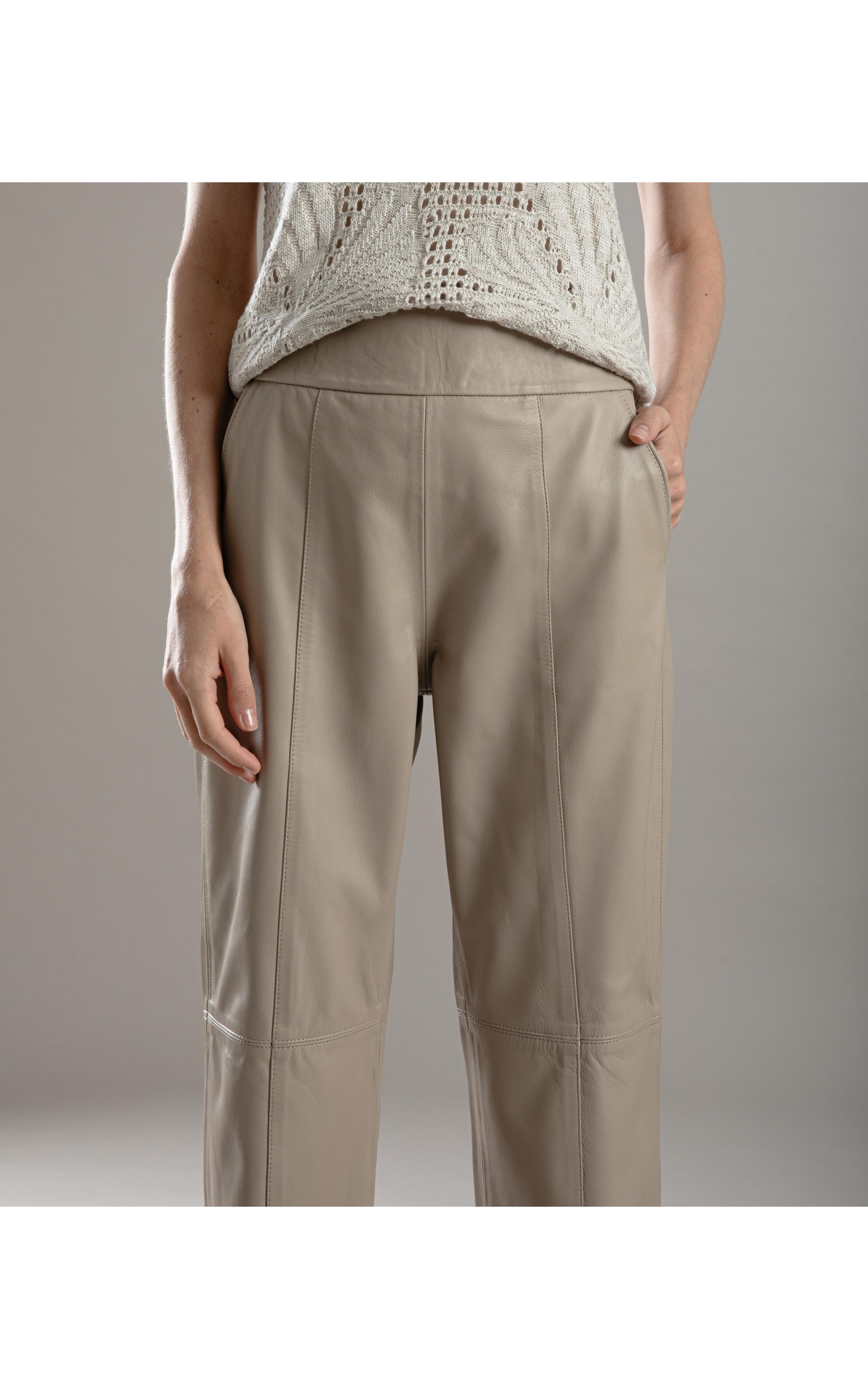 Calça Selina Leather Caqui