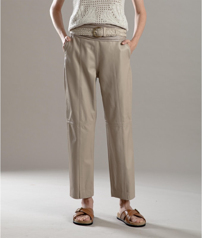 Calça Selina Leather Caqui