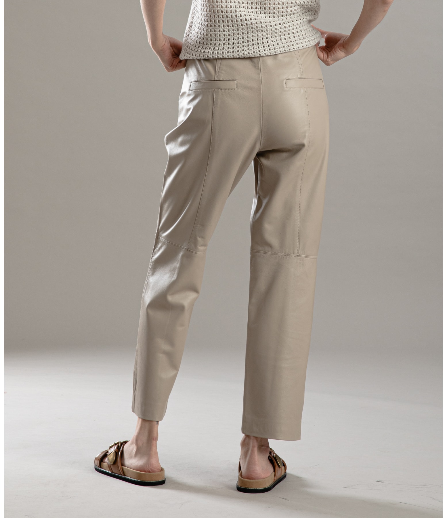 Calça Selina Leather Caqui