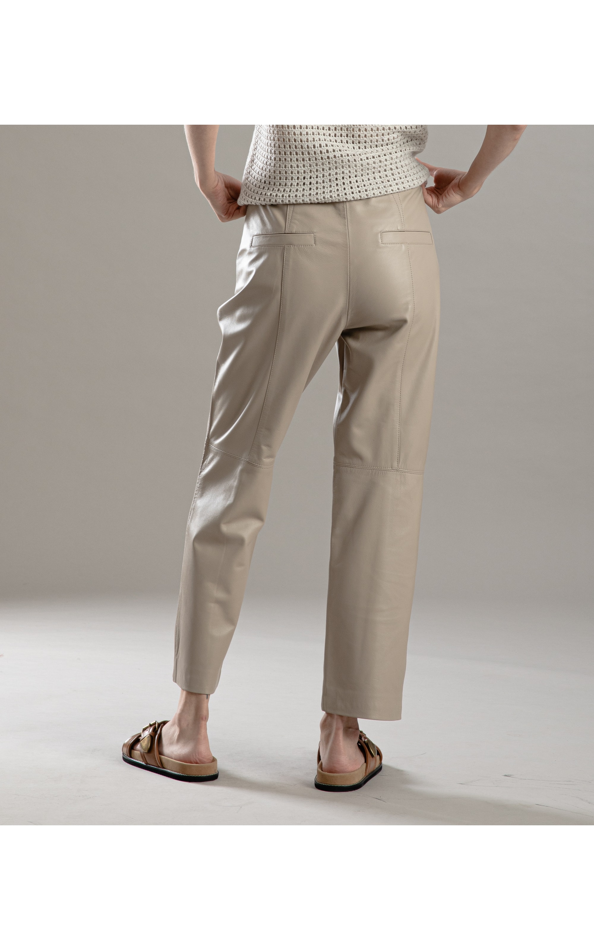 Calça Selina Leather Caqui