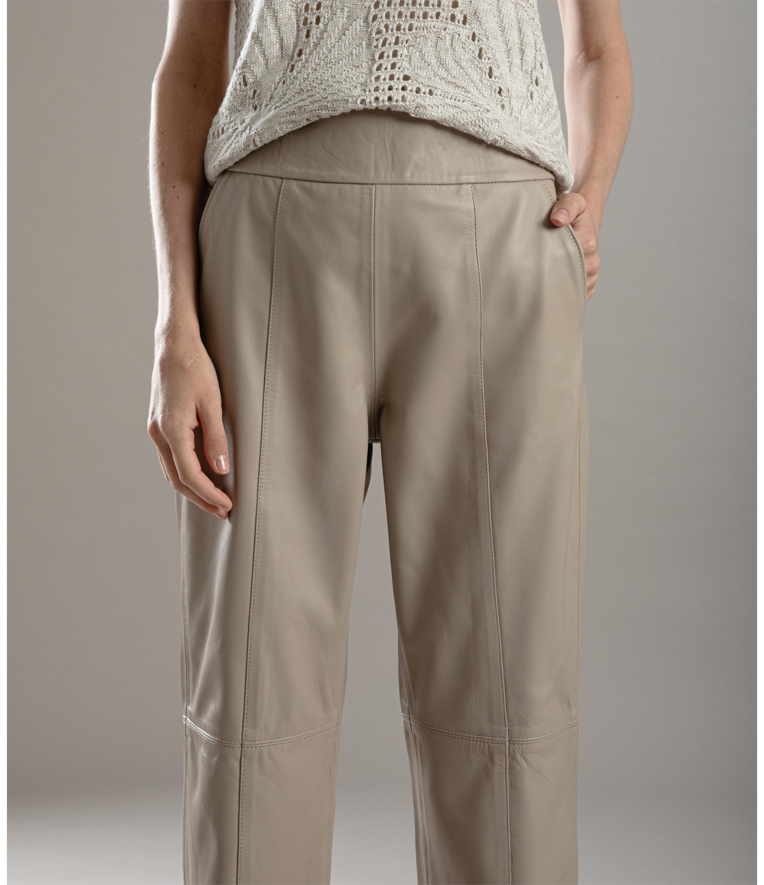 Calça Selina Leather Caqui