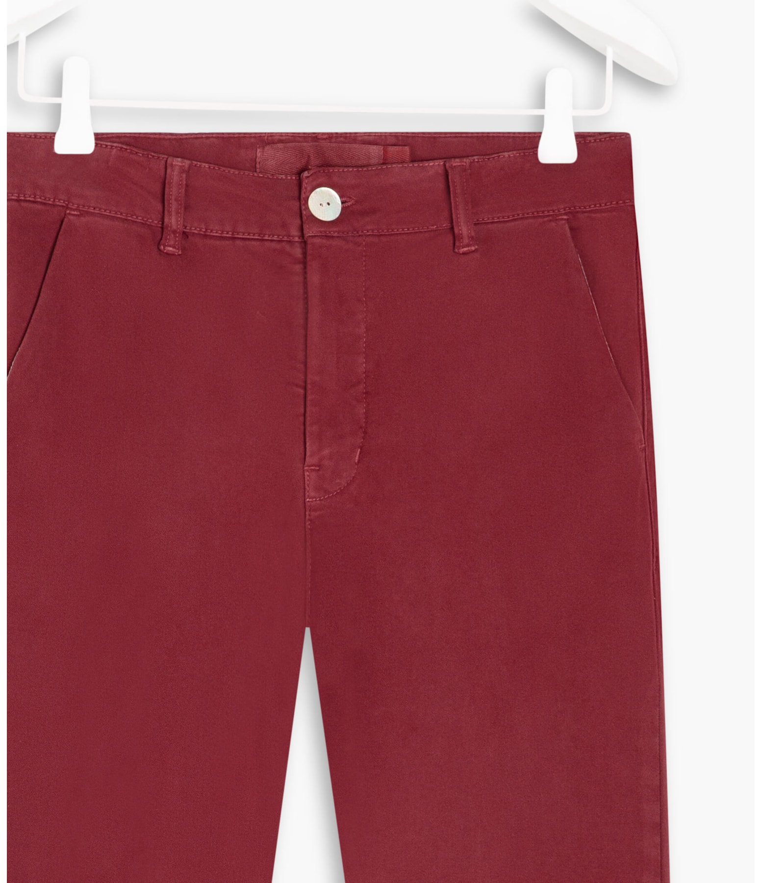 Calça Slim Chino Color Modal Bordeaux