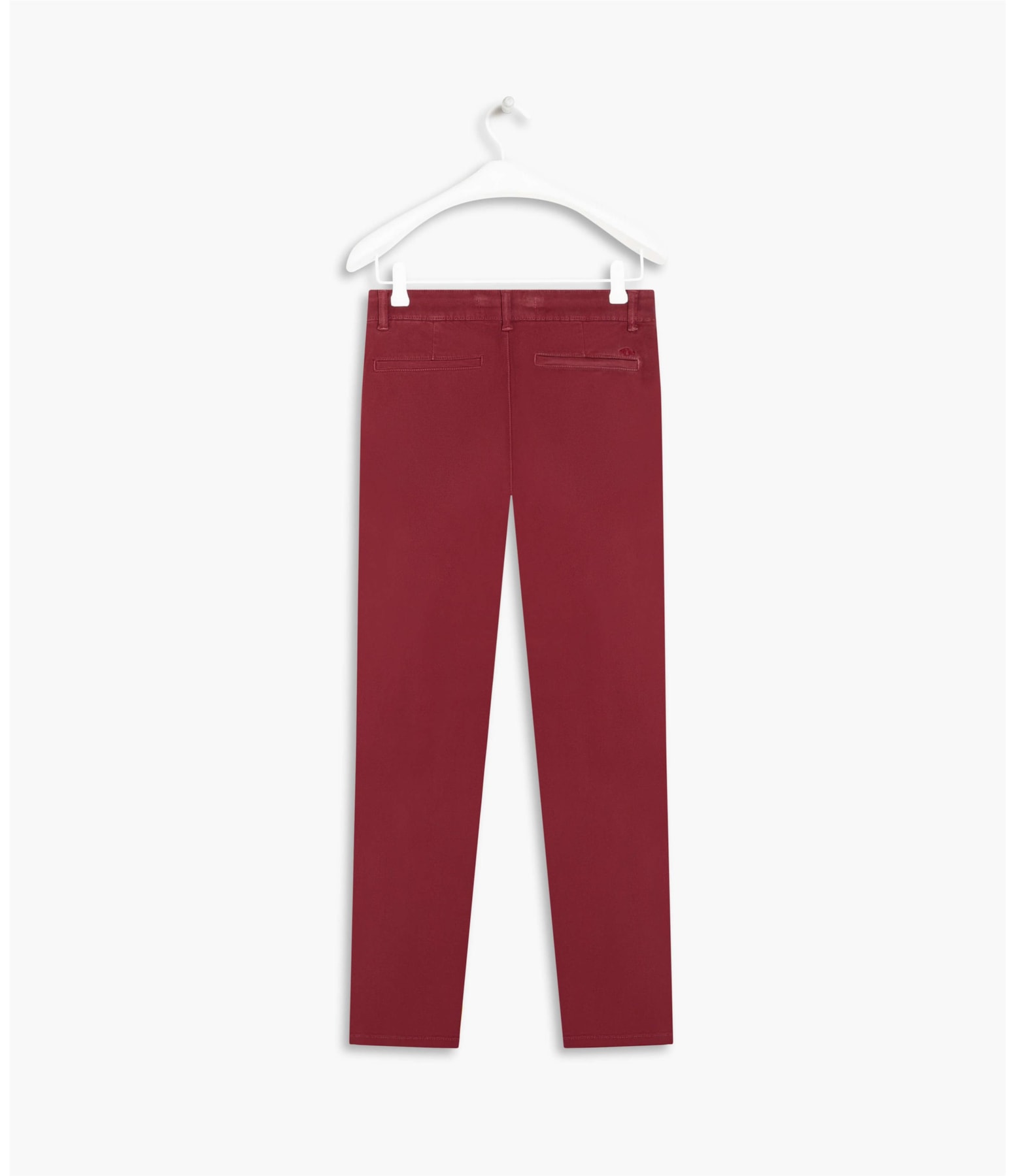Calça Slim Chino Color Modal Bordeaux