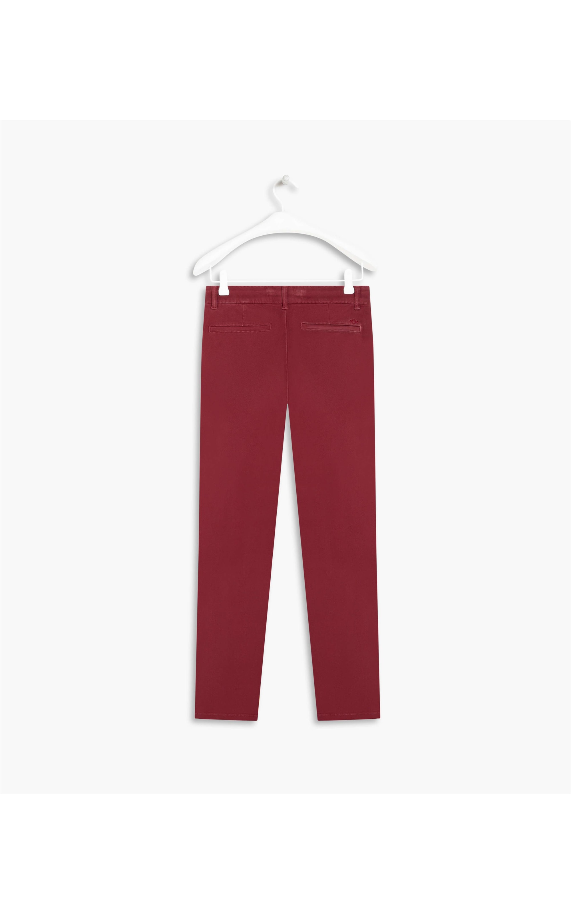 Calça Slim Chino Color Modal Bordeaux