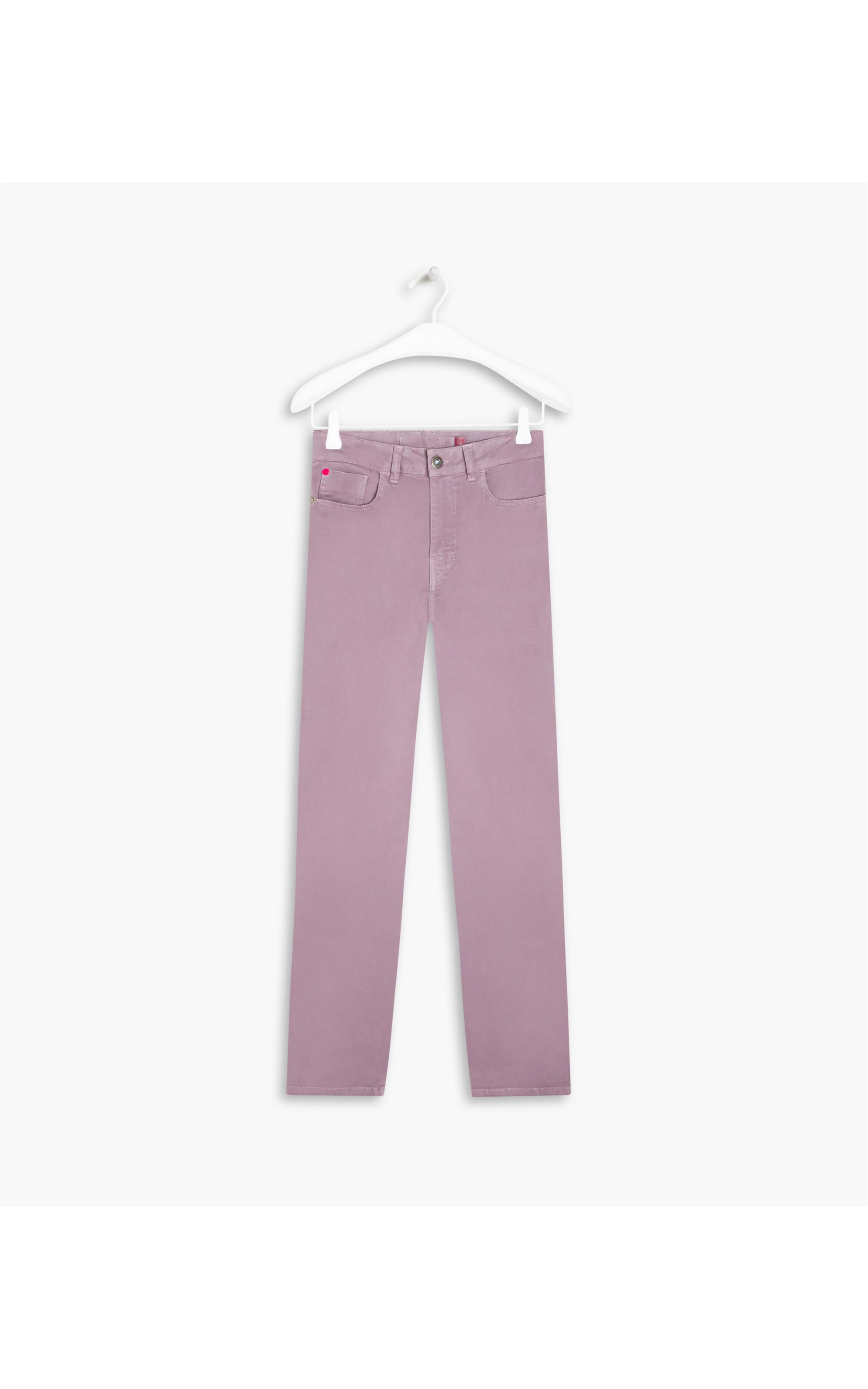 Calça Slim Five Pockets Color Modal Purple Gray