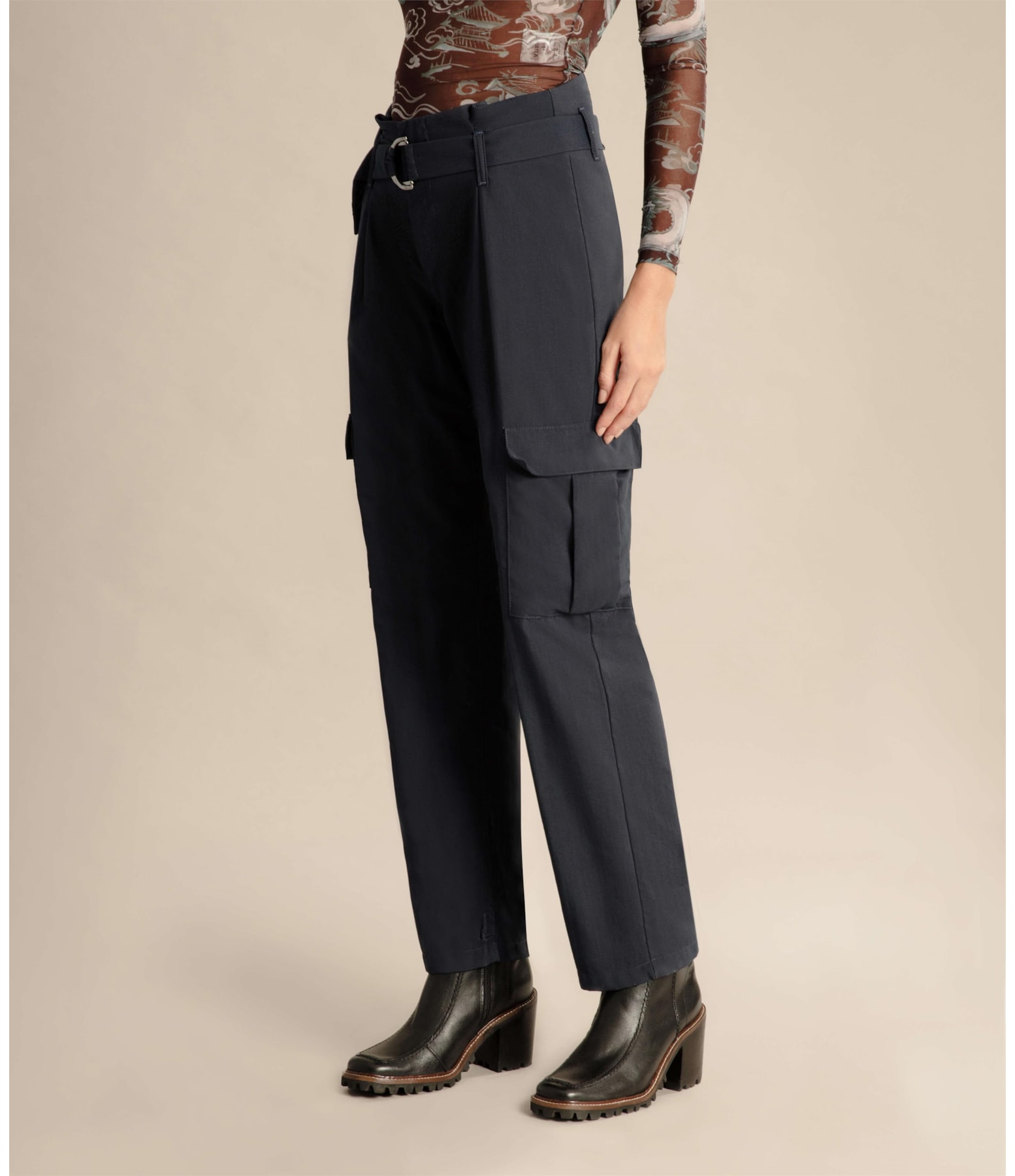 Calça Tech Fivelas Dark Navy