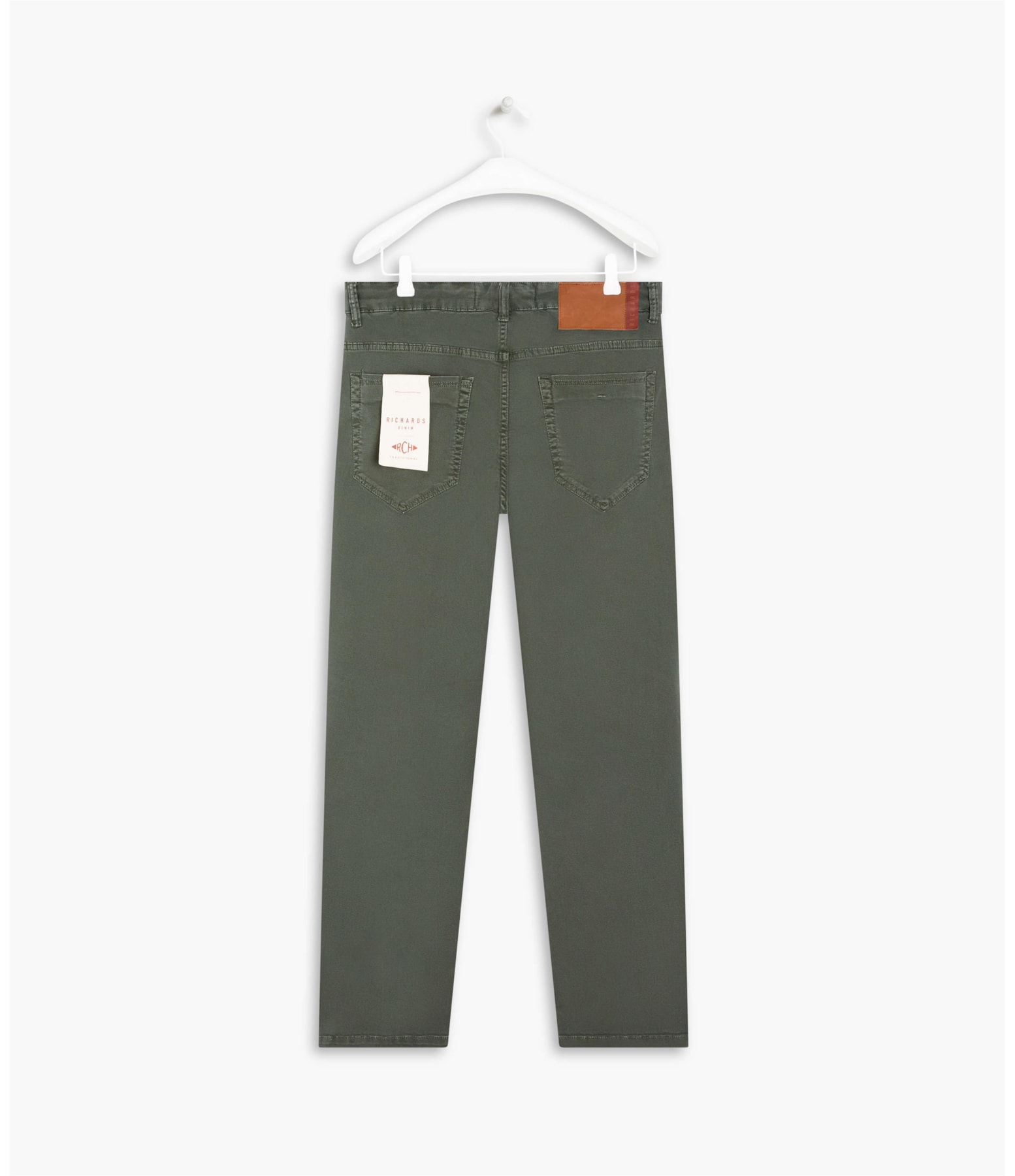 Calça Tradicional Five Pockets Tencel Verde Escuro
