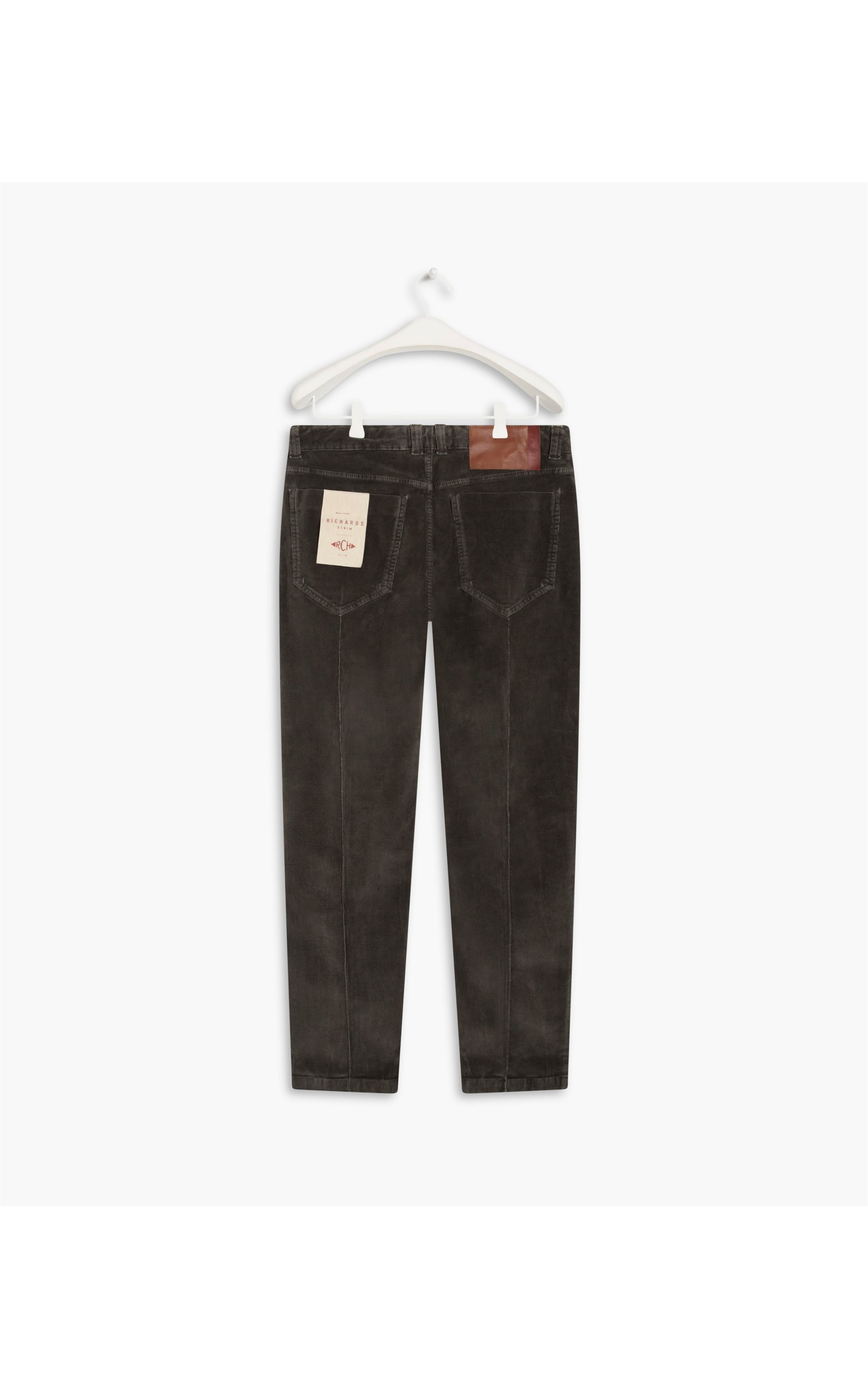 Calça Veludo Five Pckts Charcoal