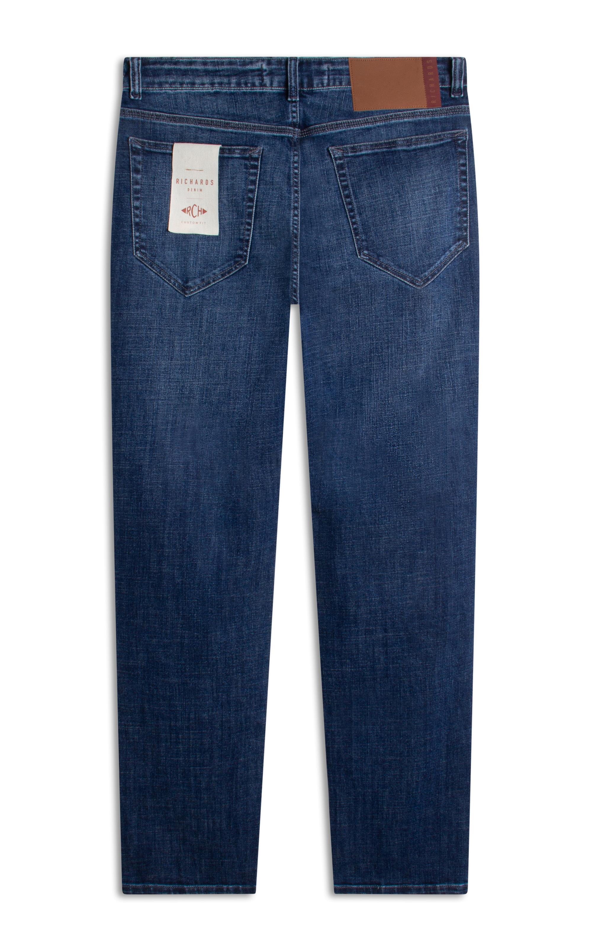 Calca Visco Indigo Custom Fit Ivan Lav.Escuro C/Pincelado