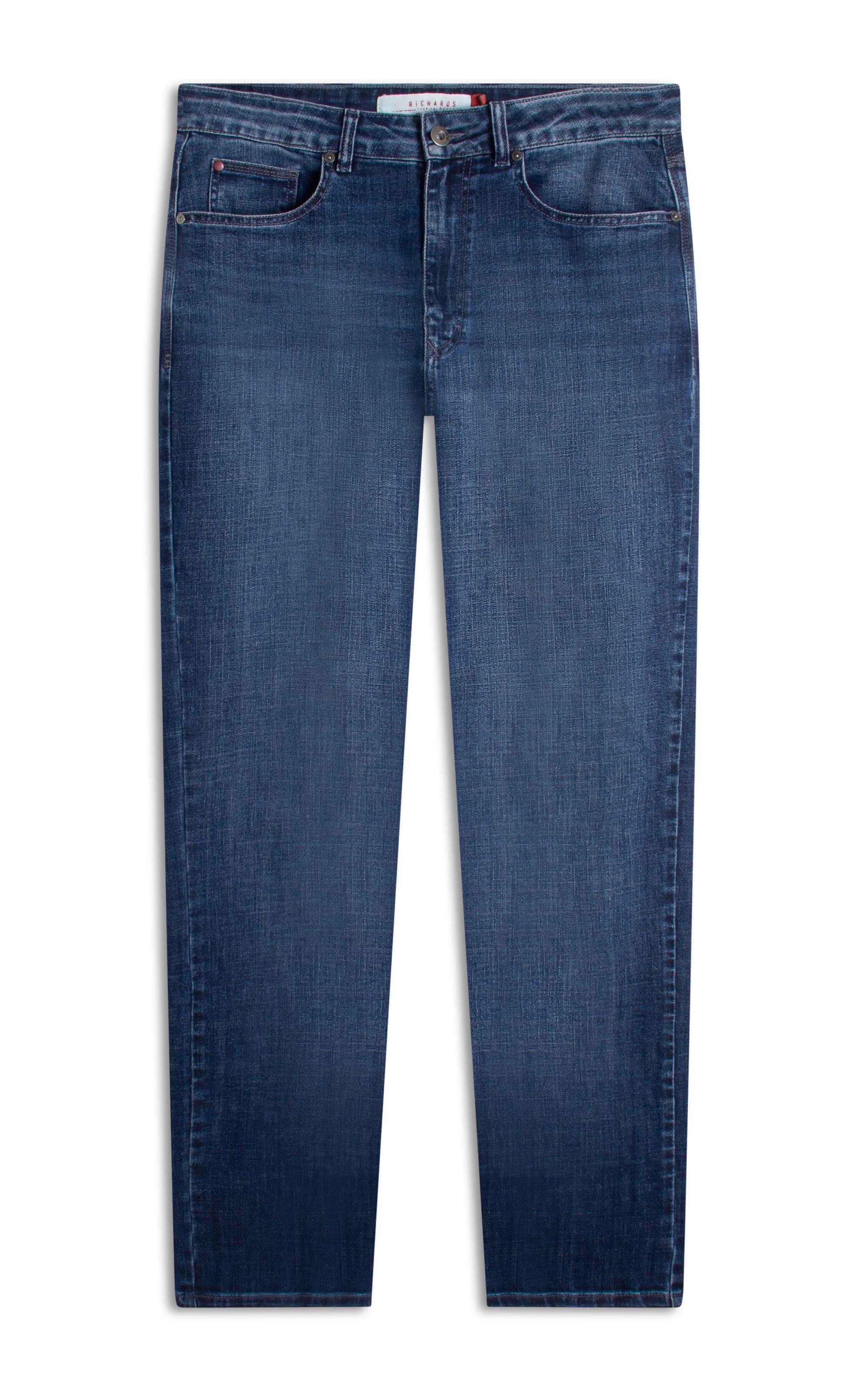 Calca Visco Indigo Custom Fit Ivan Lav.Escuro C/Pincelado