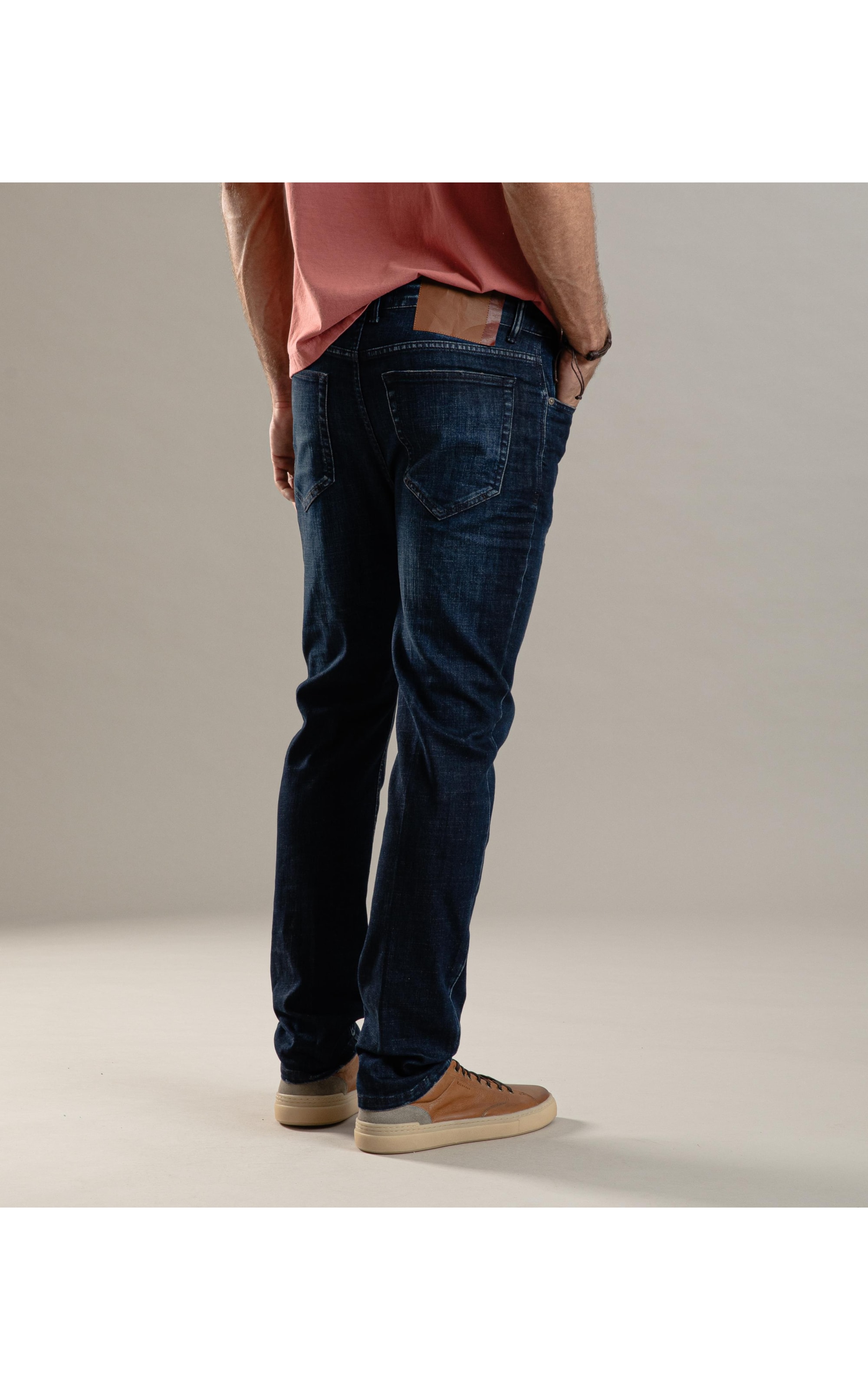 Calça Visco Indigo Elastic Tradicional 5 Lav.Escuro